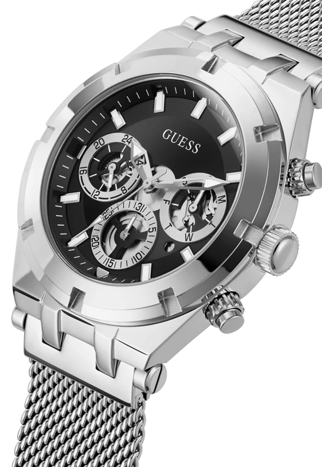 Relógio Analógico Malha de Aço Prata 3