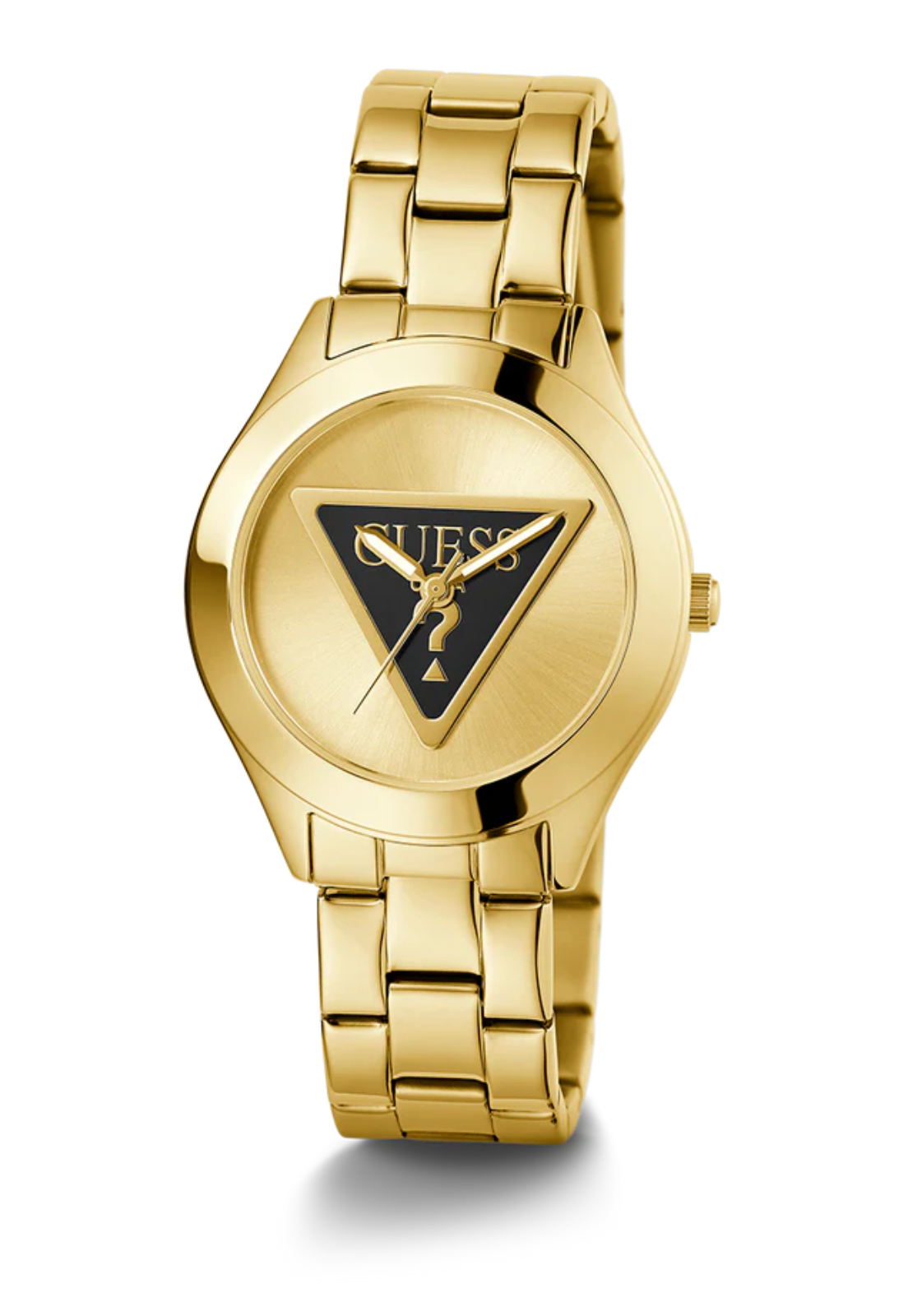 Relógio Redondo Logo Aço Dourado 3