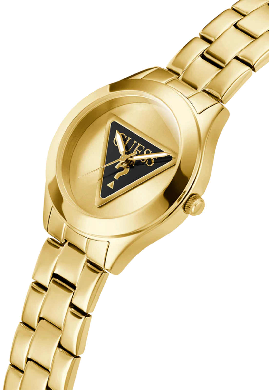 Relógio Redondo Logo Aço Dourado 4