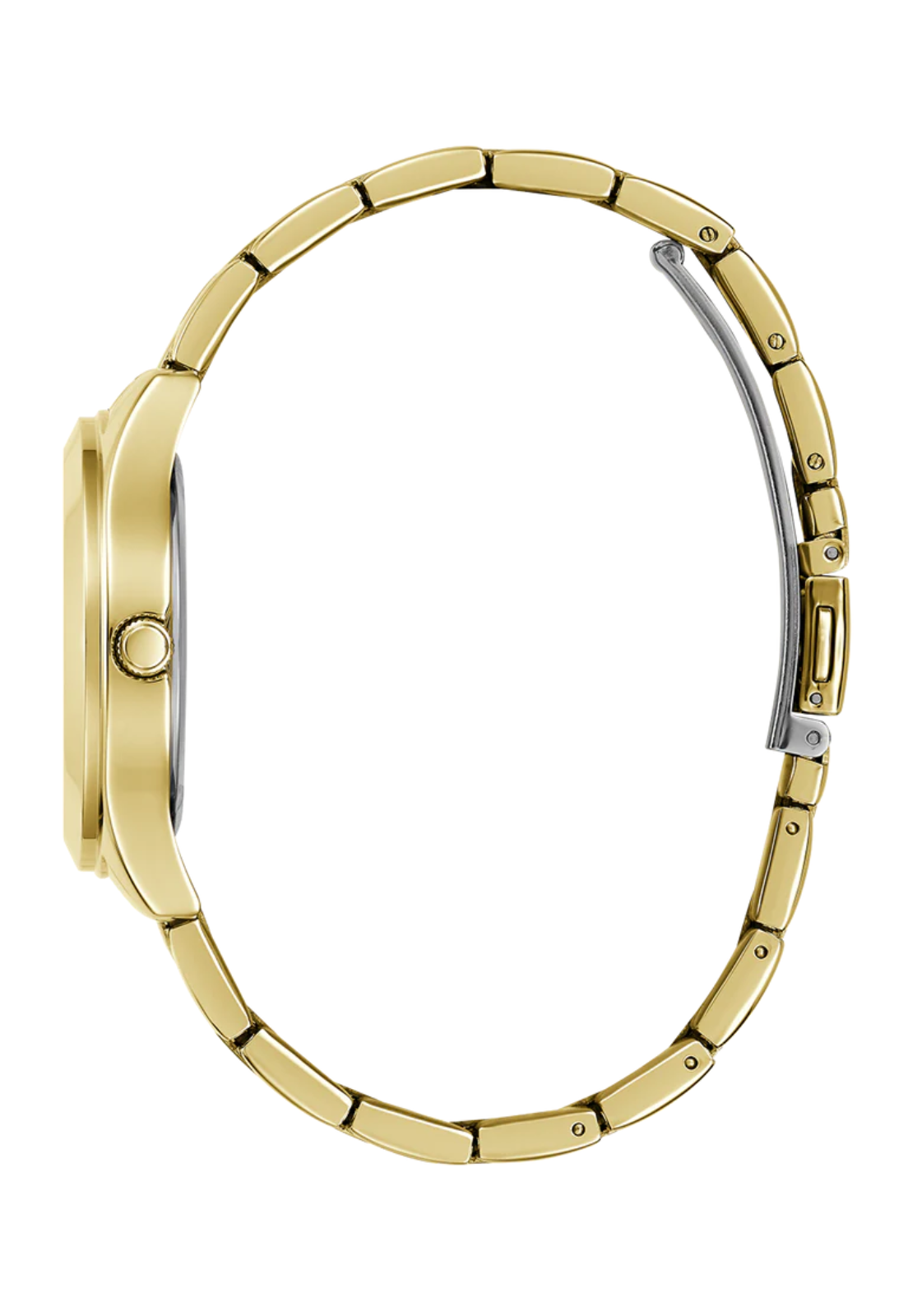Relógio Redondo Logo Aço Dourado 5