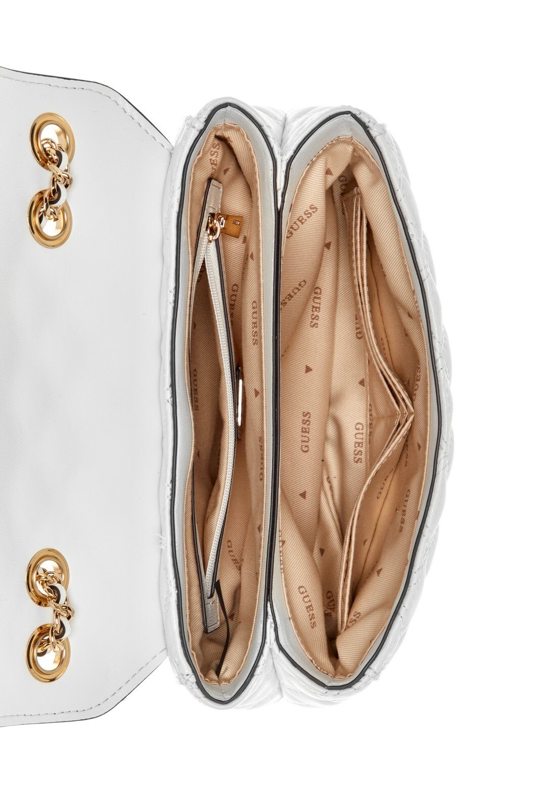 Bolsa Giully 2 Compartment Convertible Flap Branco 4