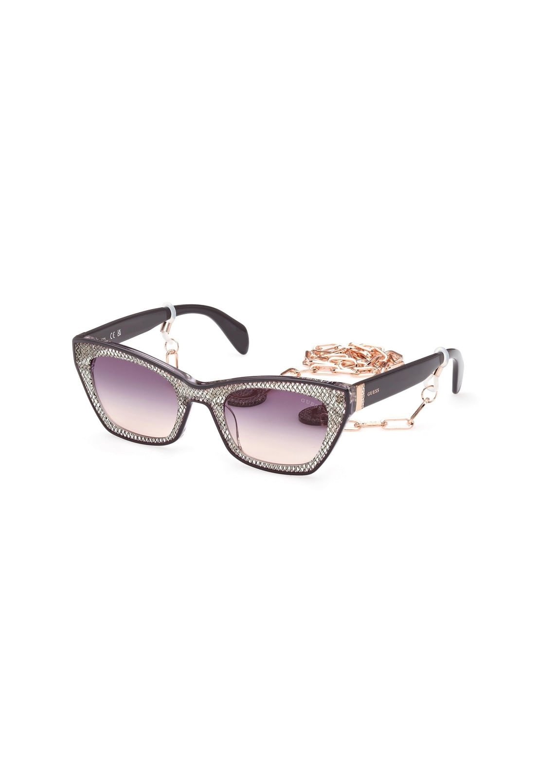 Óculos de Sol Strass Correntes Guess Off White Multicores 2