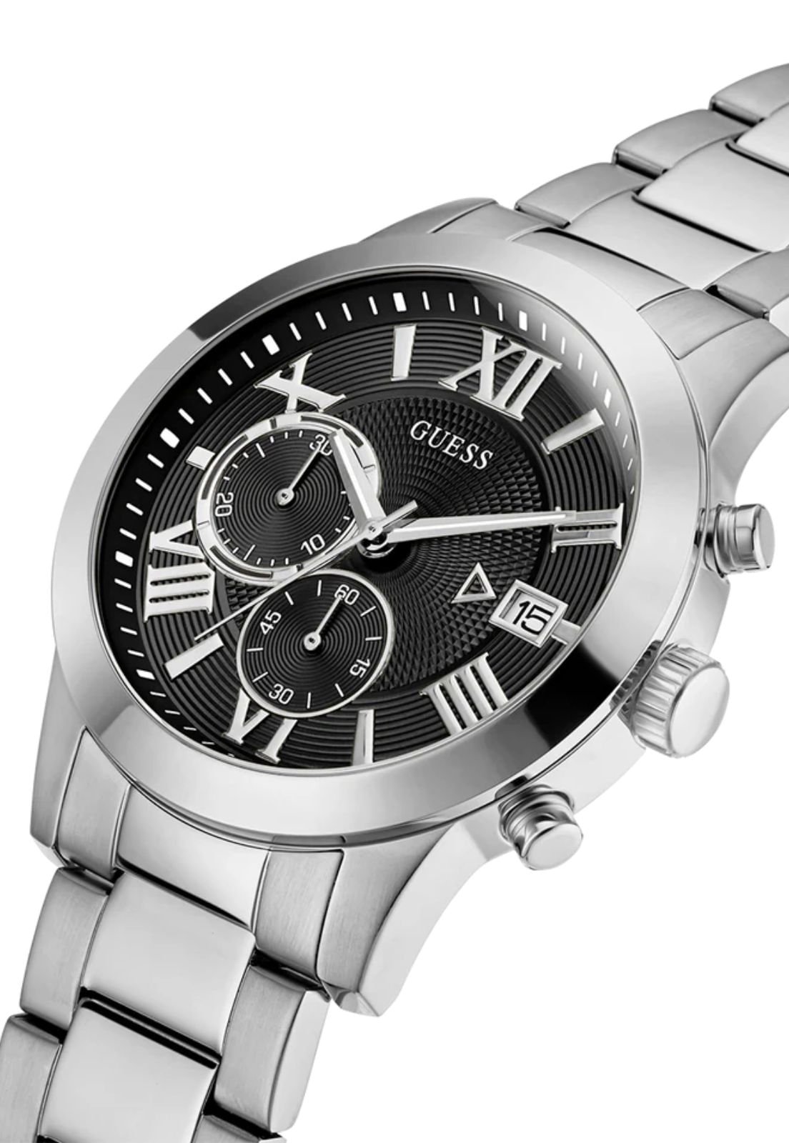 Relógio Redondo Aço Prata 5