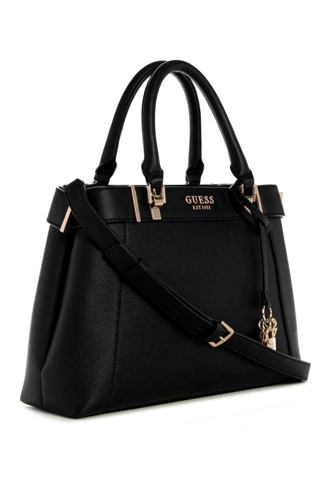 Bolsa Anadela 3 Compartimento Satchel Preto Preto 2