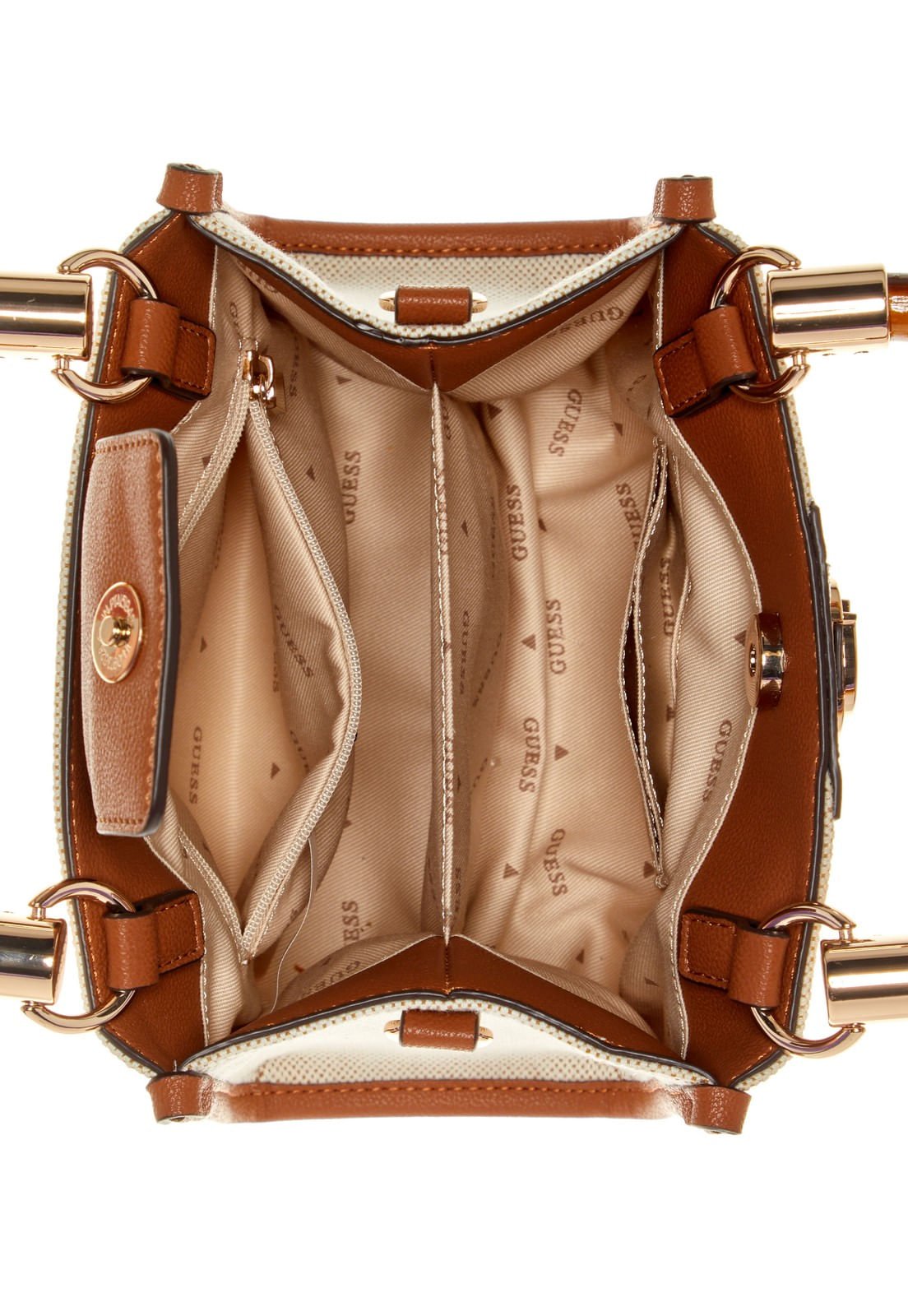 Bolsa Kerima Bamboo 2 Comp Mini Tote Caramelo Caramelo 5