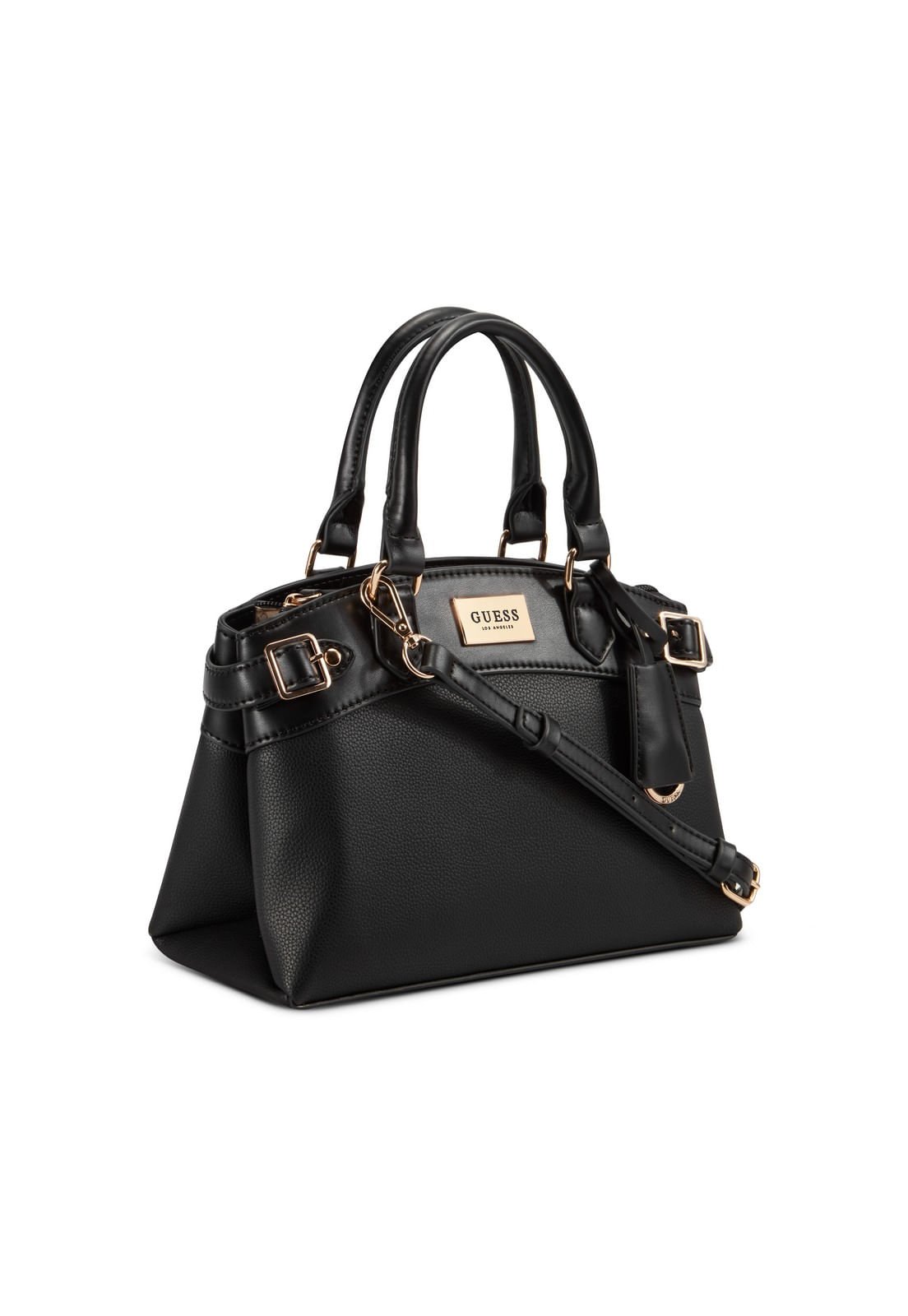 Bolsa Guess Hayworth Small Satchel Preto Preto 2