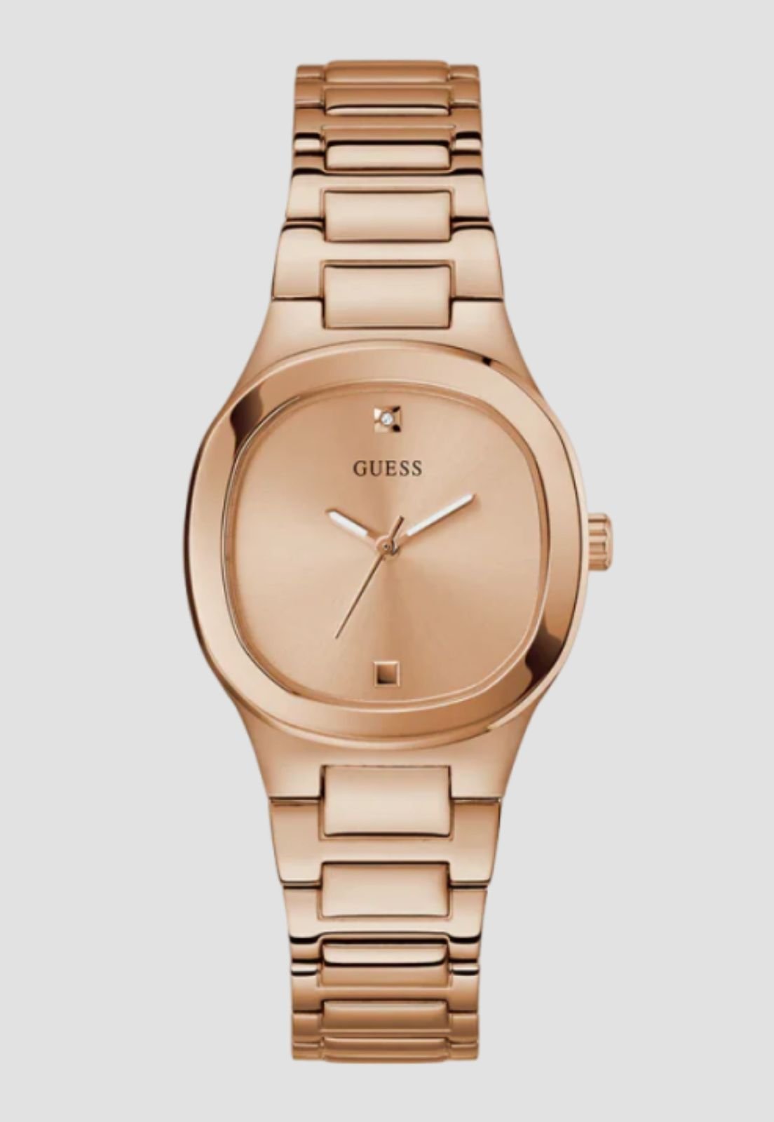 Relógio Quadrado Aço Rosé