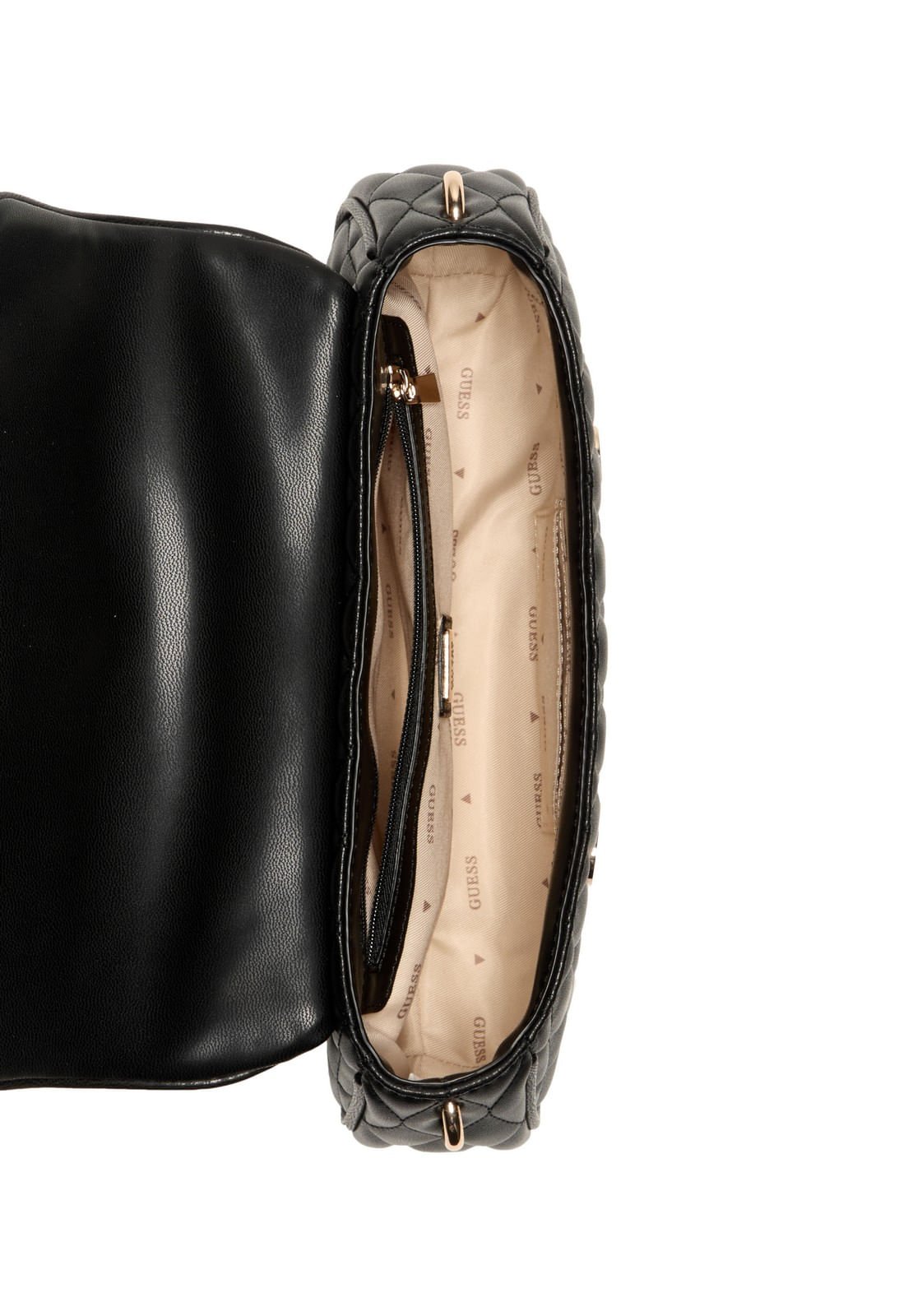 Bolsa Valla Top Handle Flap Preto Preto 4