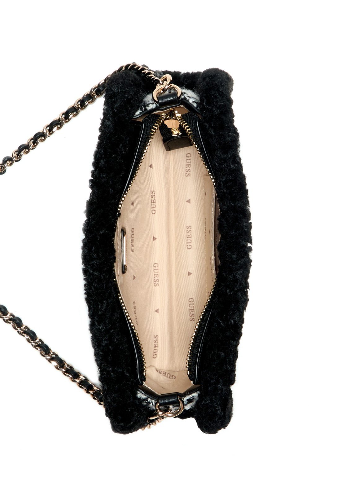 Bolsa Mini Cristi Top Zip Crossbody Preto Preto 4