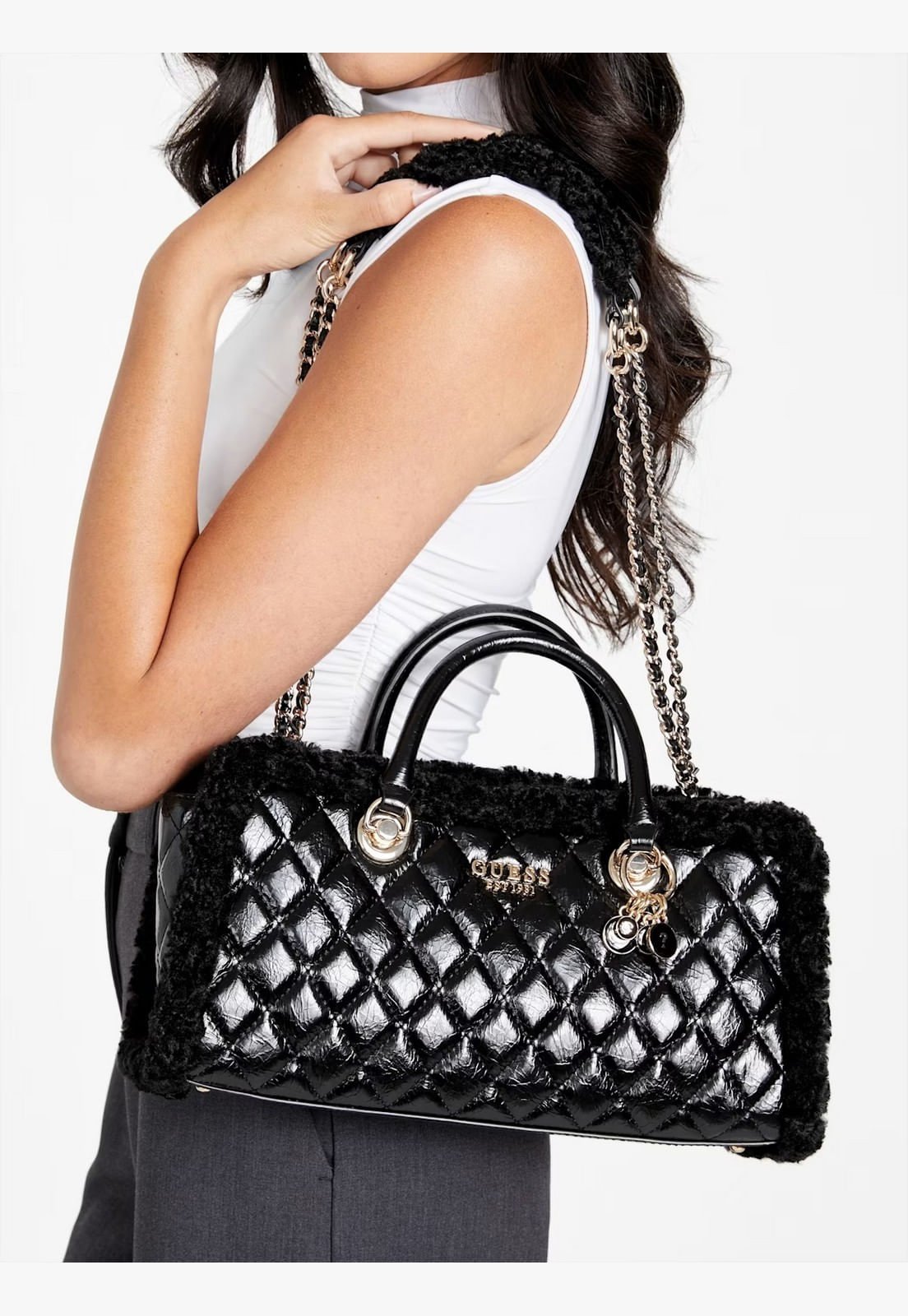 Bolsa Cristi Shoulder Satchel Preto