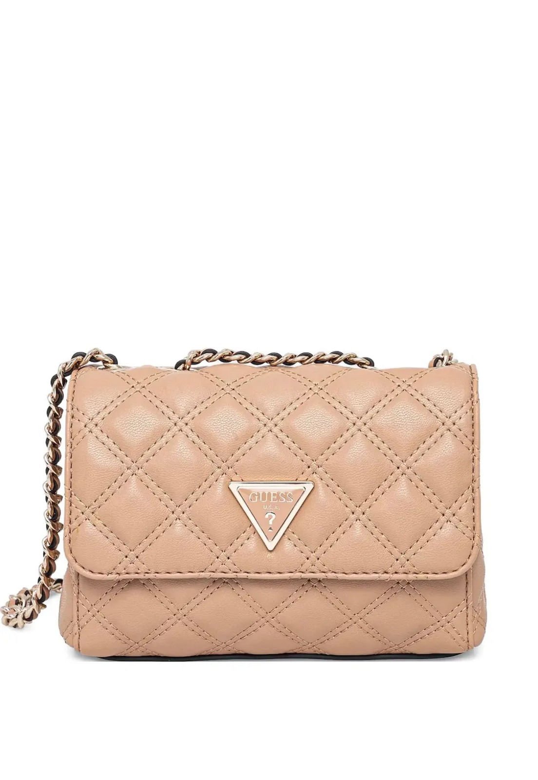 Bolsa Giully Ii 2 Compartimentos Transversal Flap Bege