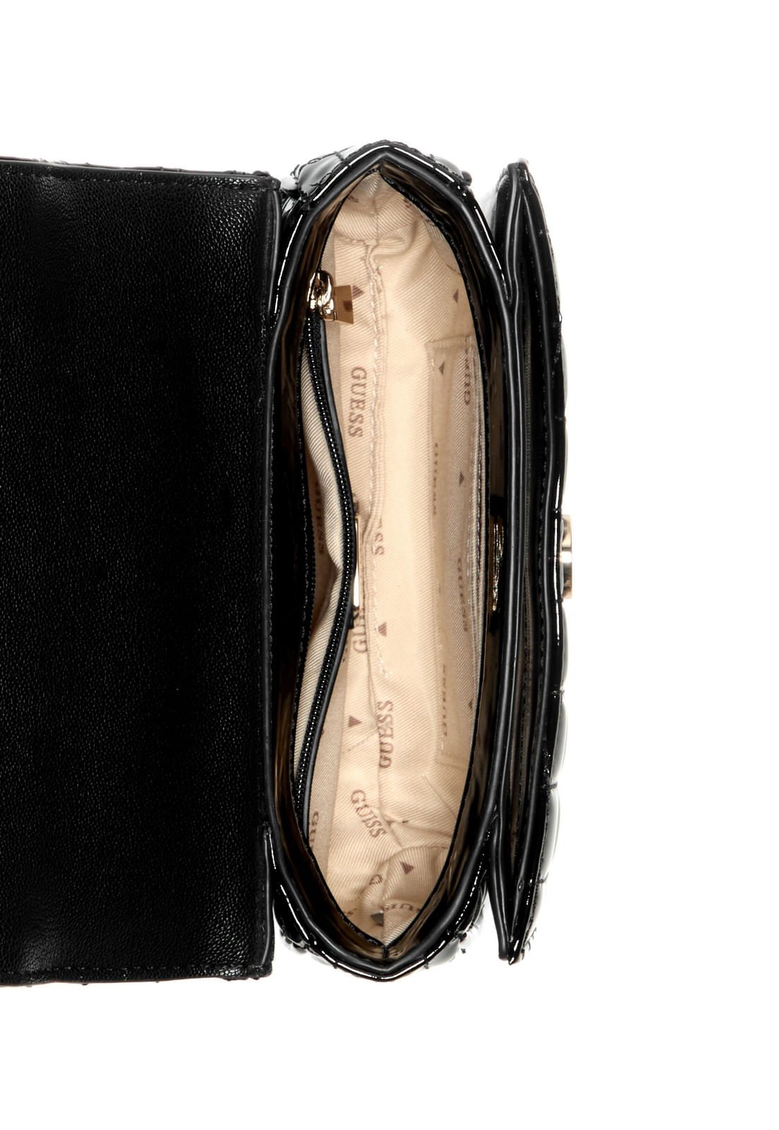 Bolsa Mini Nadira Transversal Flap Preto Preto 4