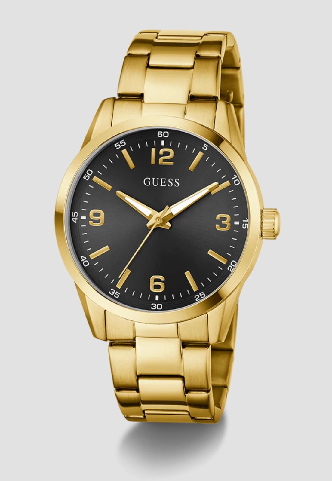 Relógio Redondo Analógico Aço Dourado Dourado 3