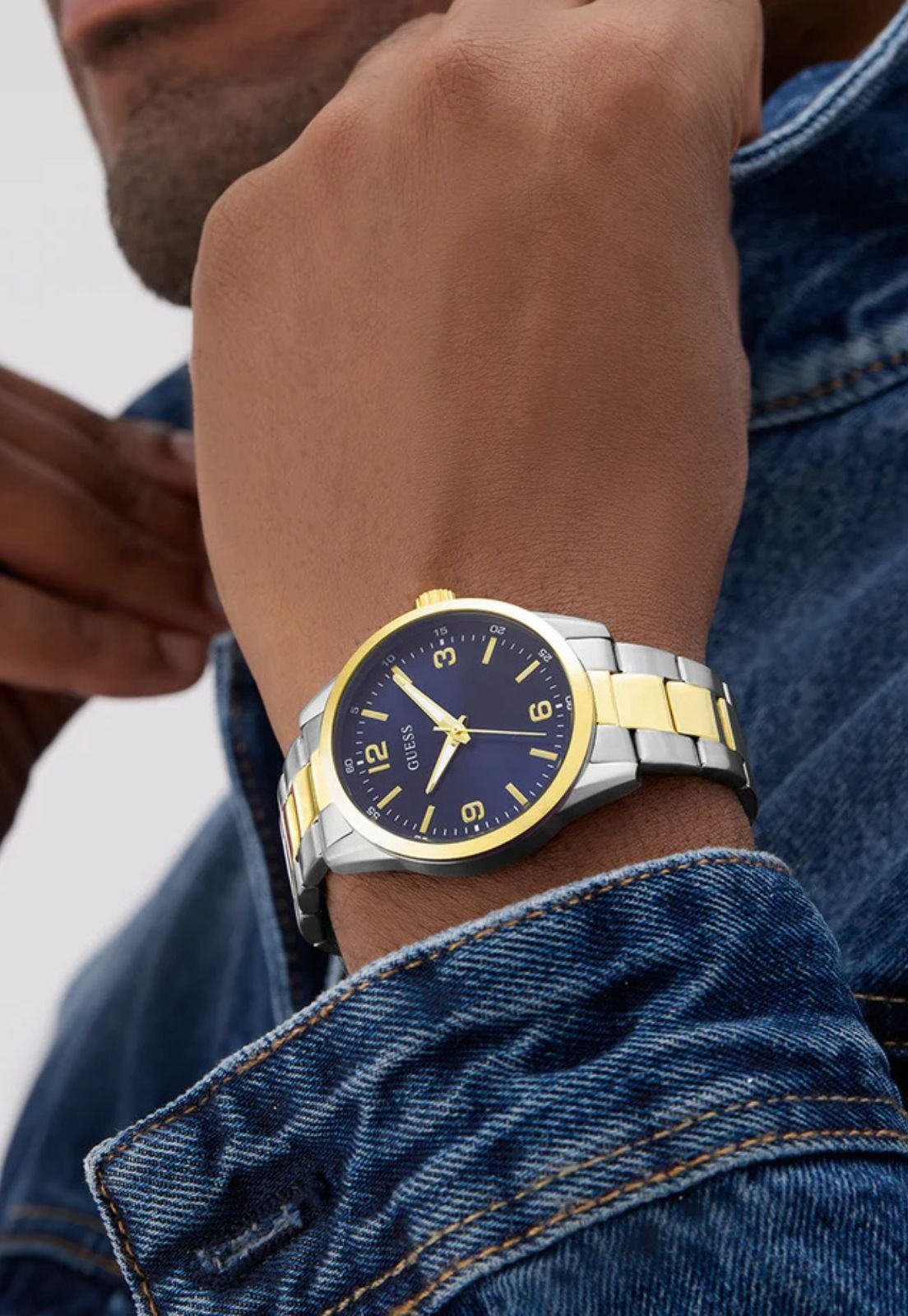 Relógio Sport Aço Dourado e Prata Prata/Dourado 6