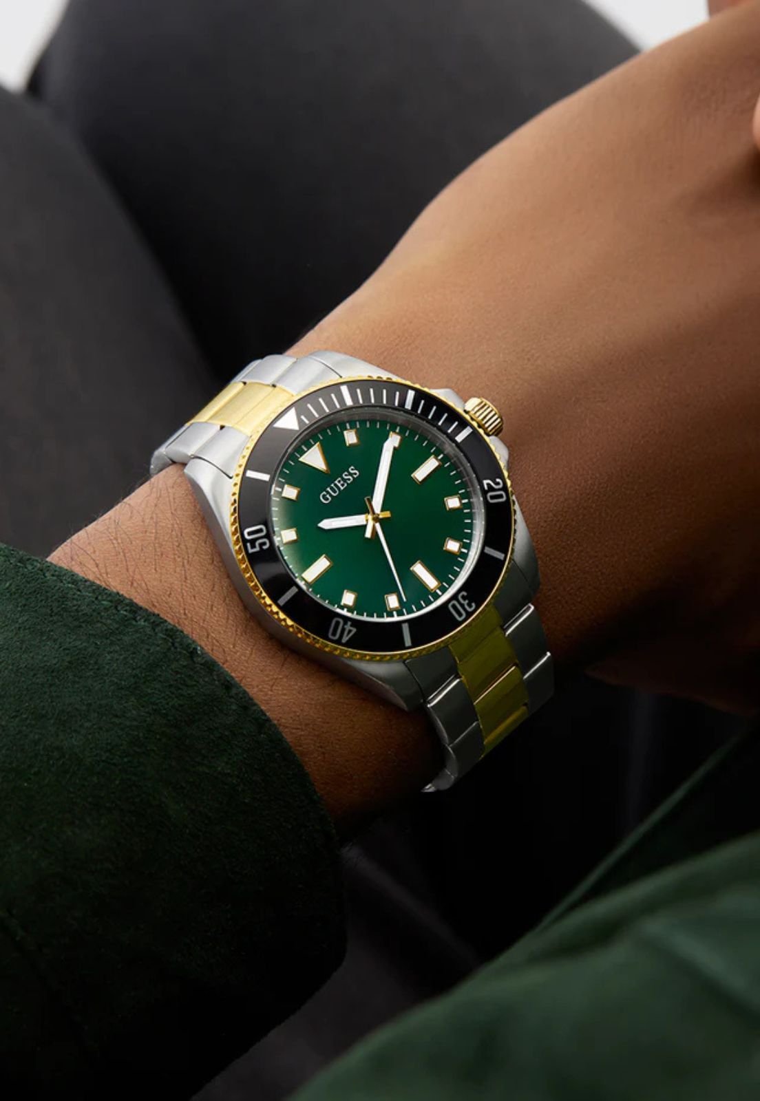 Relógio Sport Aço Dourado e Prata Prata/Dourado 2