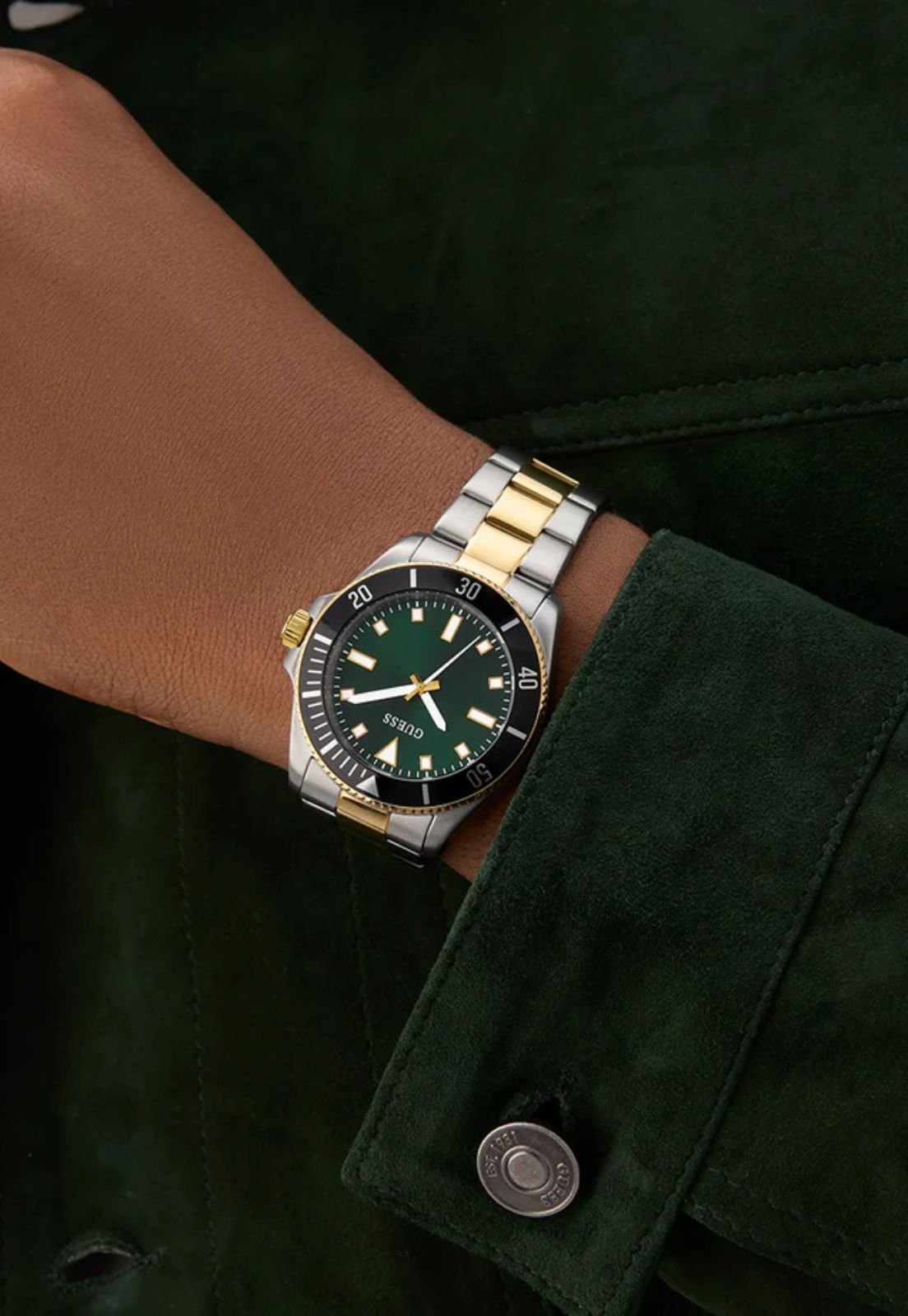 Relógio Sport Aço Dourado e Prata Prata/Dourado 5