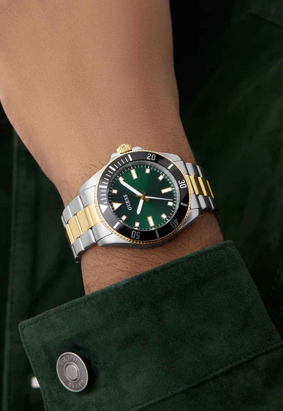 Relógio Sport Aço Dourado e Prata Prata/Dourado 6