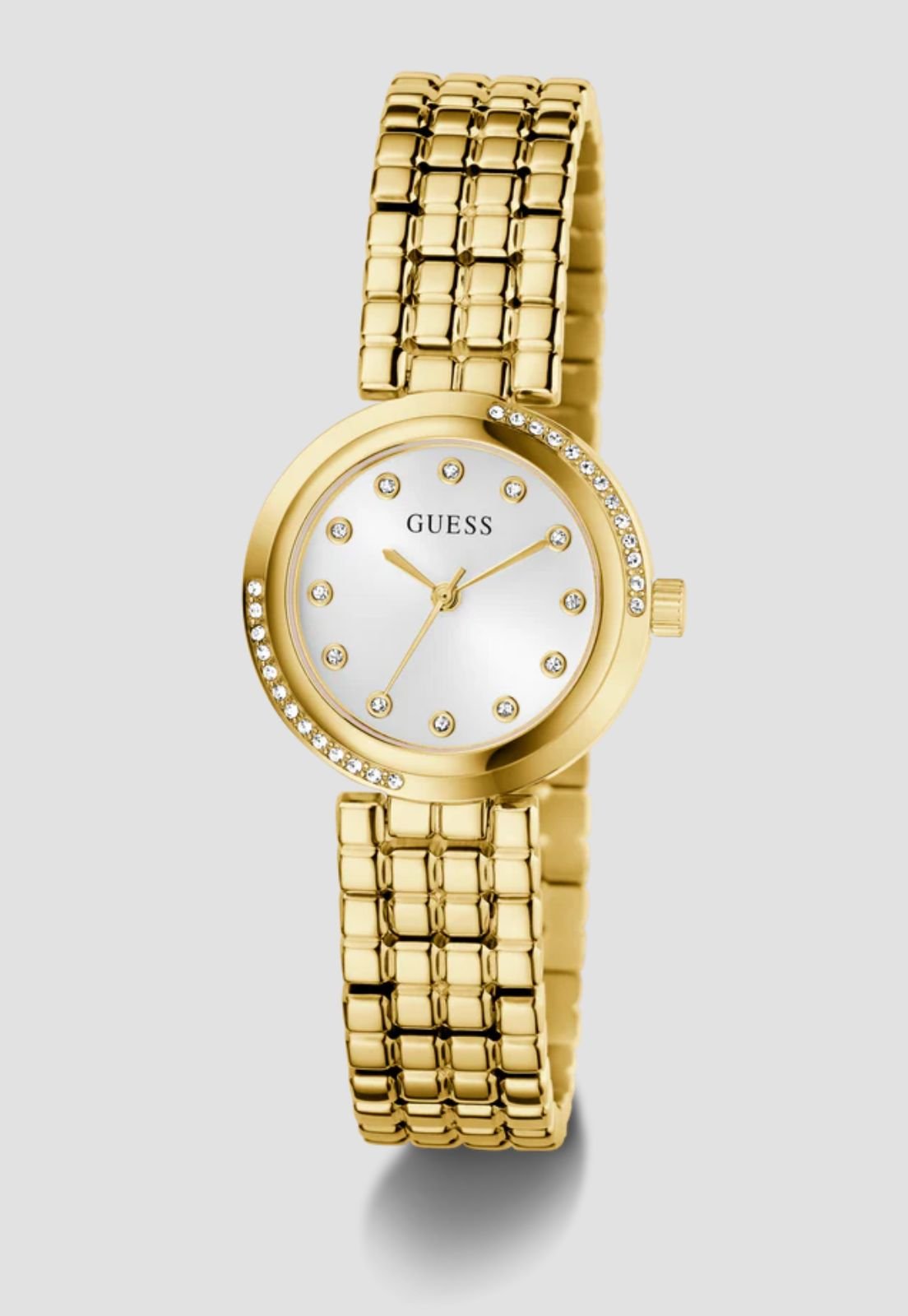 Relógio Redondo Analógico Aço Dourado Dourado 3