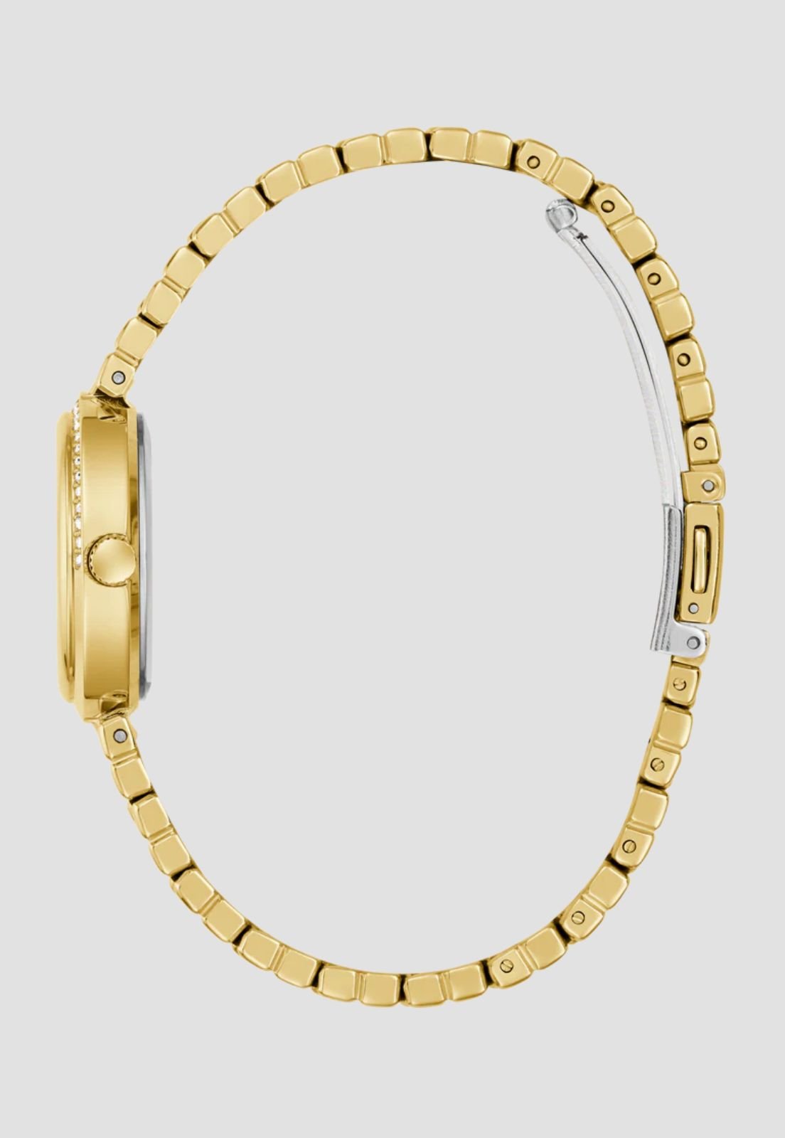 Relógio Redondo Analógico Aço Dourado Dourado 8