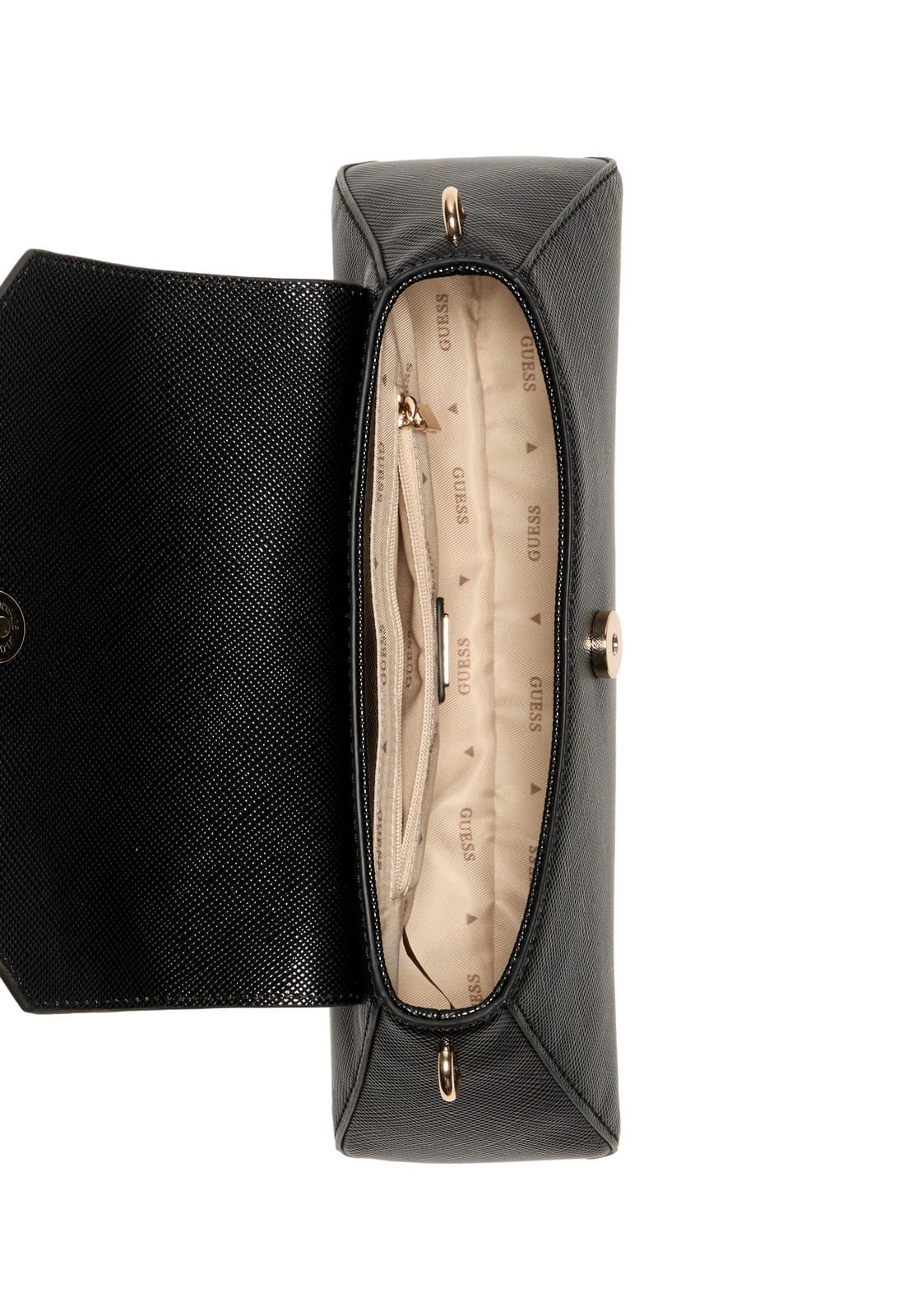 Bolsa Bolena Flap Shoulder Bag Preto Preto 4