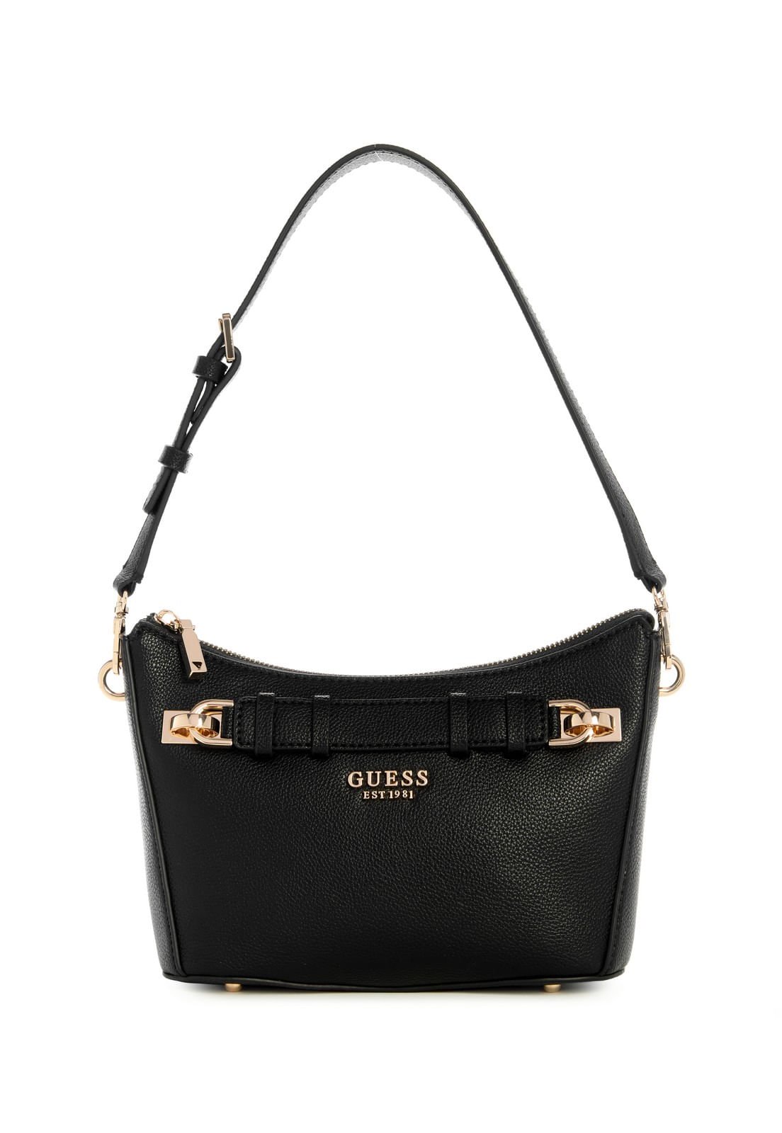 Bolsa Gregoria Eco Top Zip Shoulder Bag Preto
