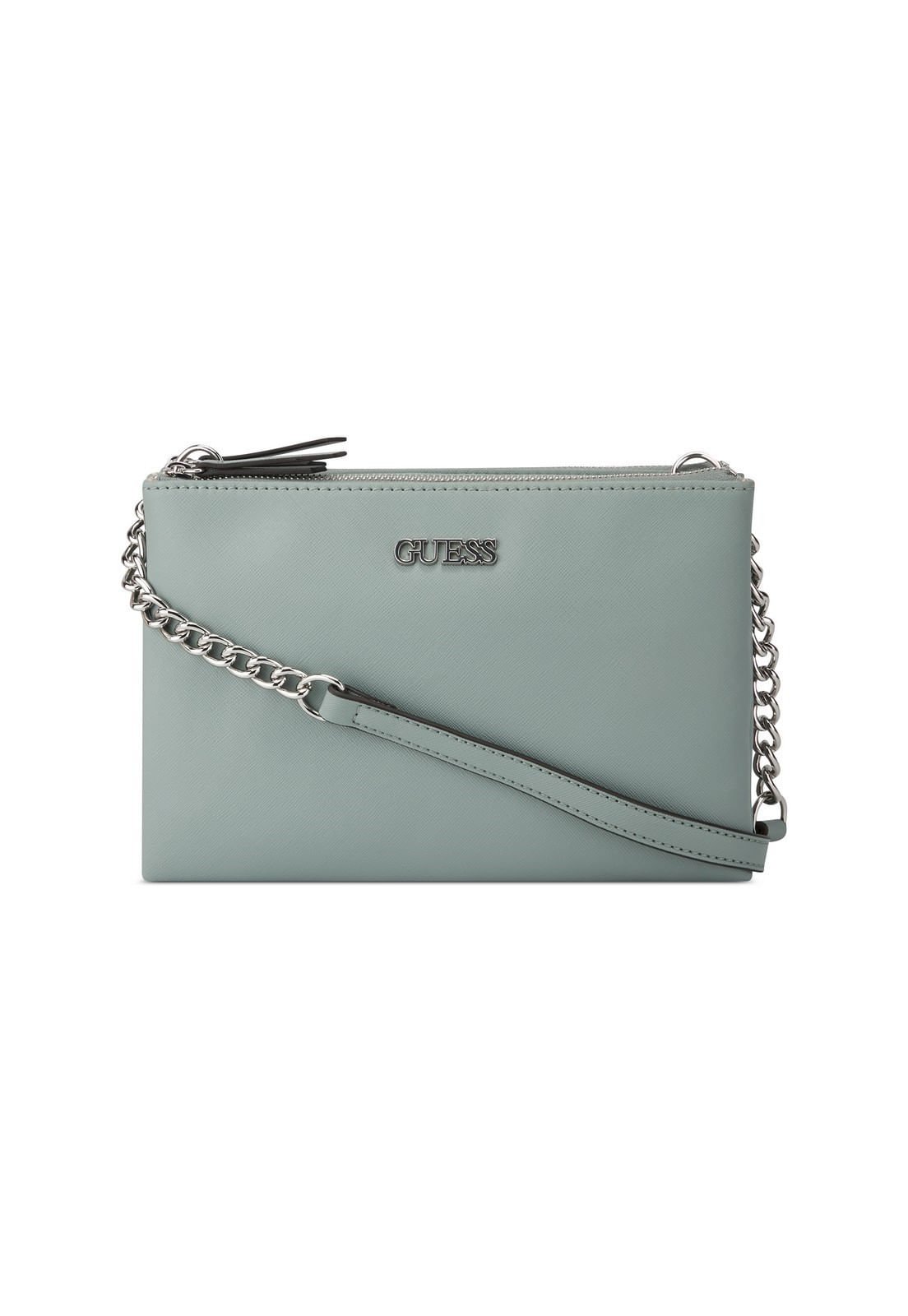 Bolsa Mcclain Mini Dbl Zip Crossbody Guess Verde Claro