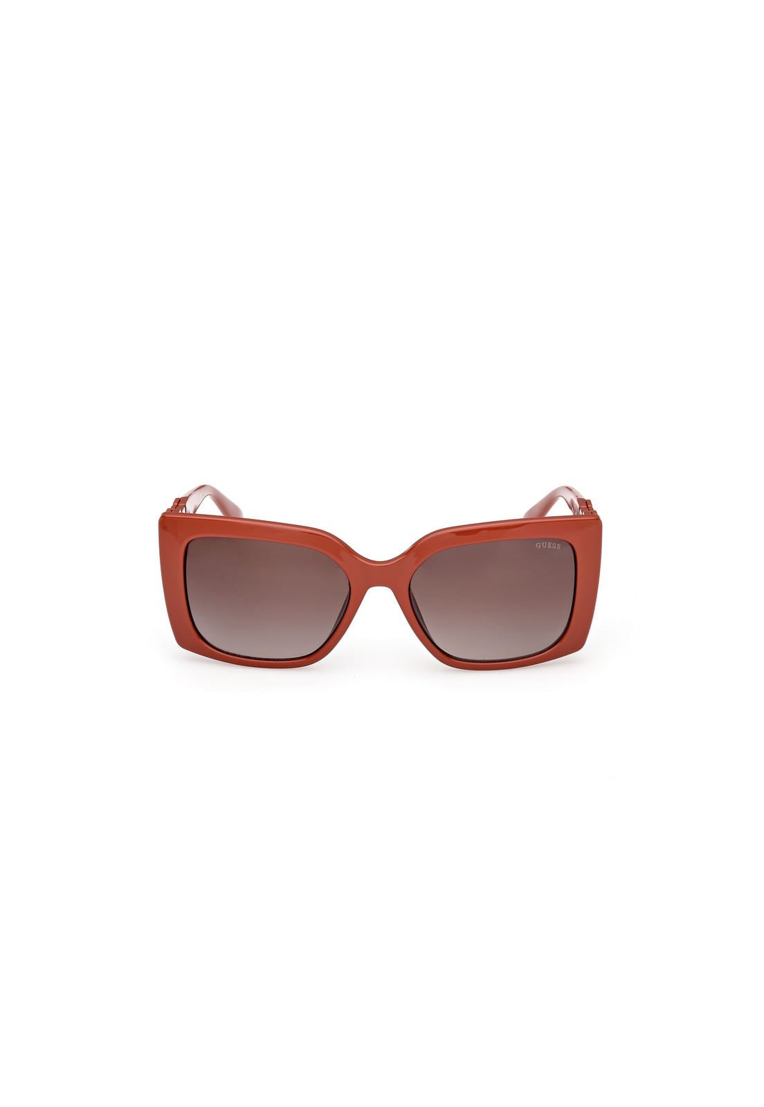 Óculos de Sol Retangular Acetato Laranja