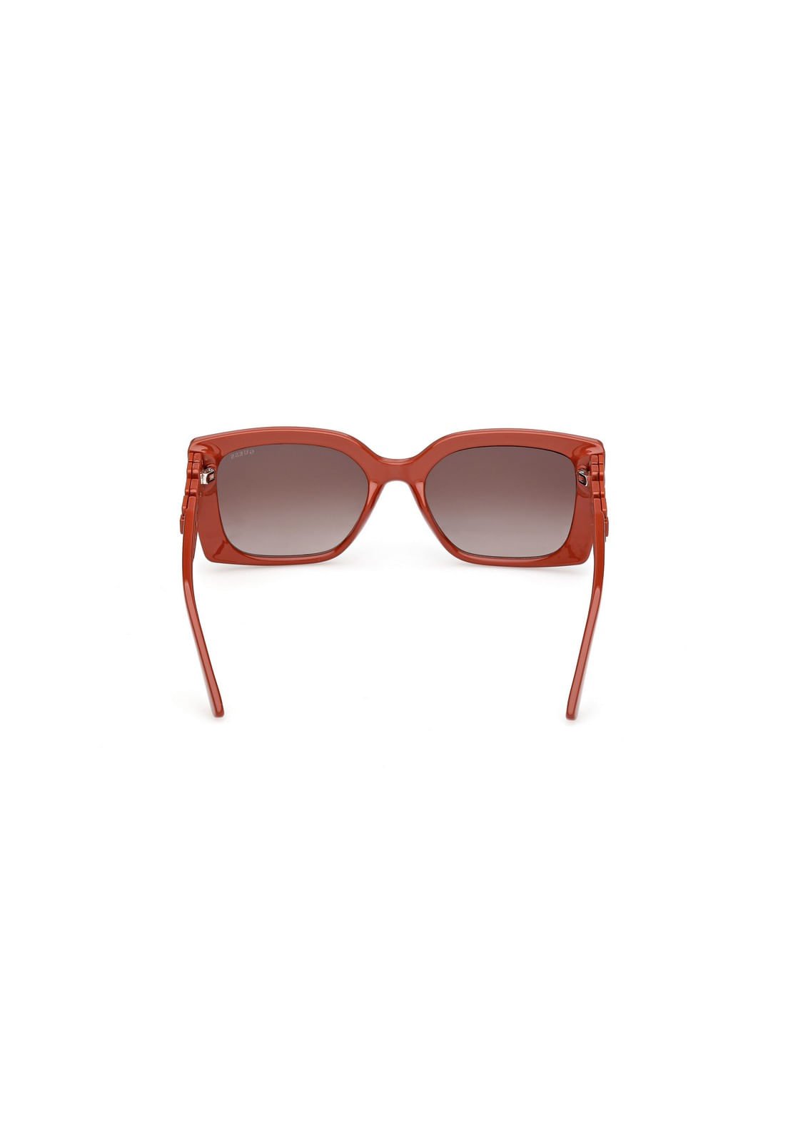 Óculos de Sol Retangular Acetato Laranja Laranja 4