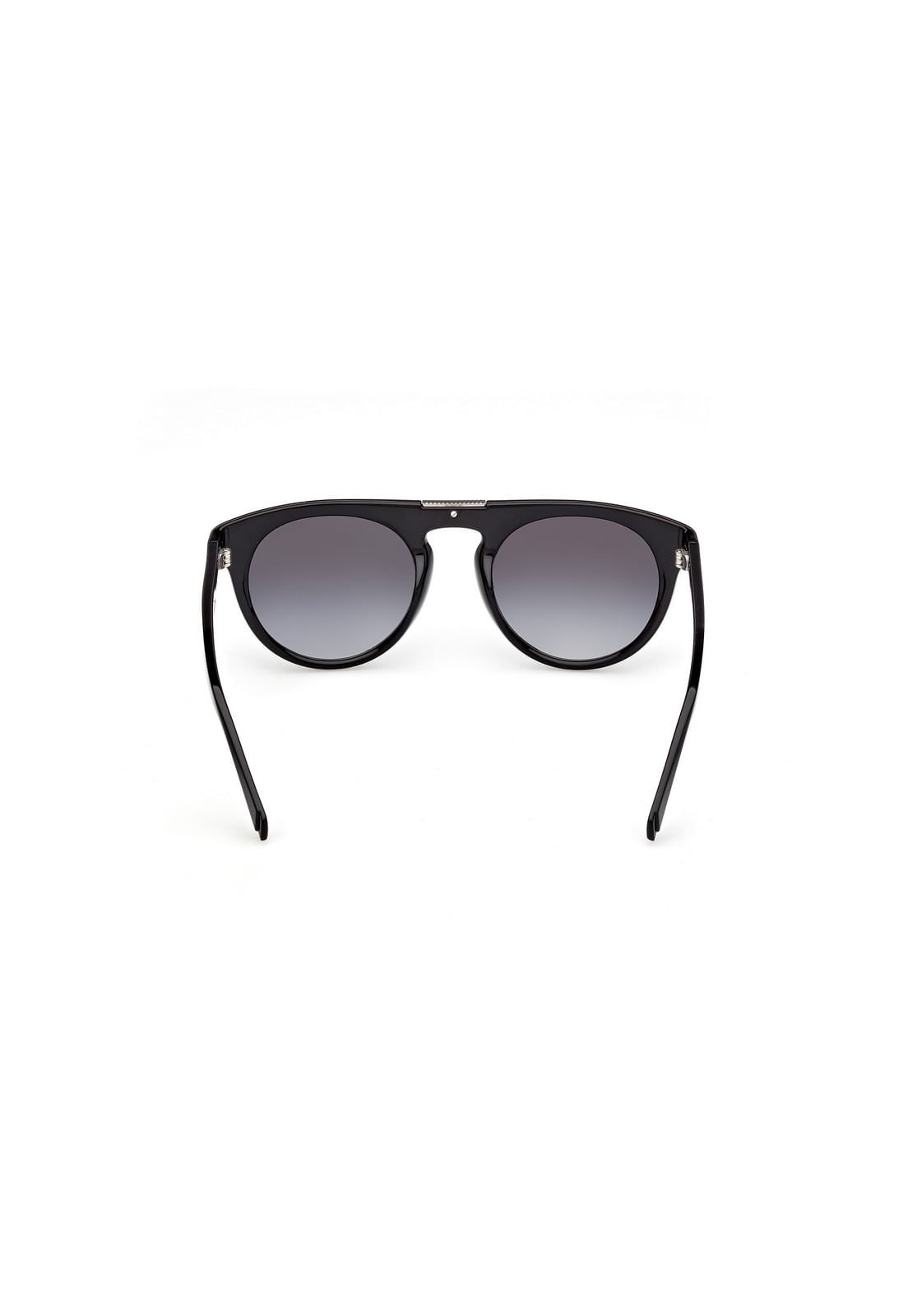 Óculos de Sol Redondo Acetato Preto Preto 4