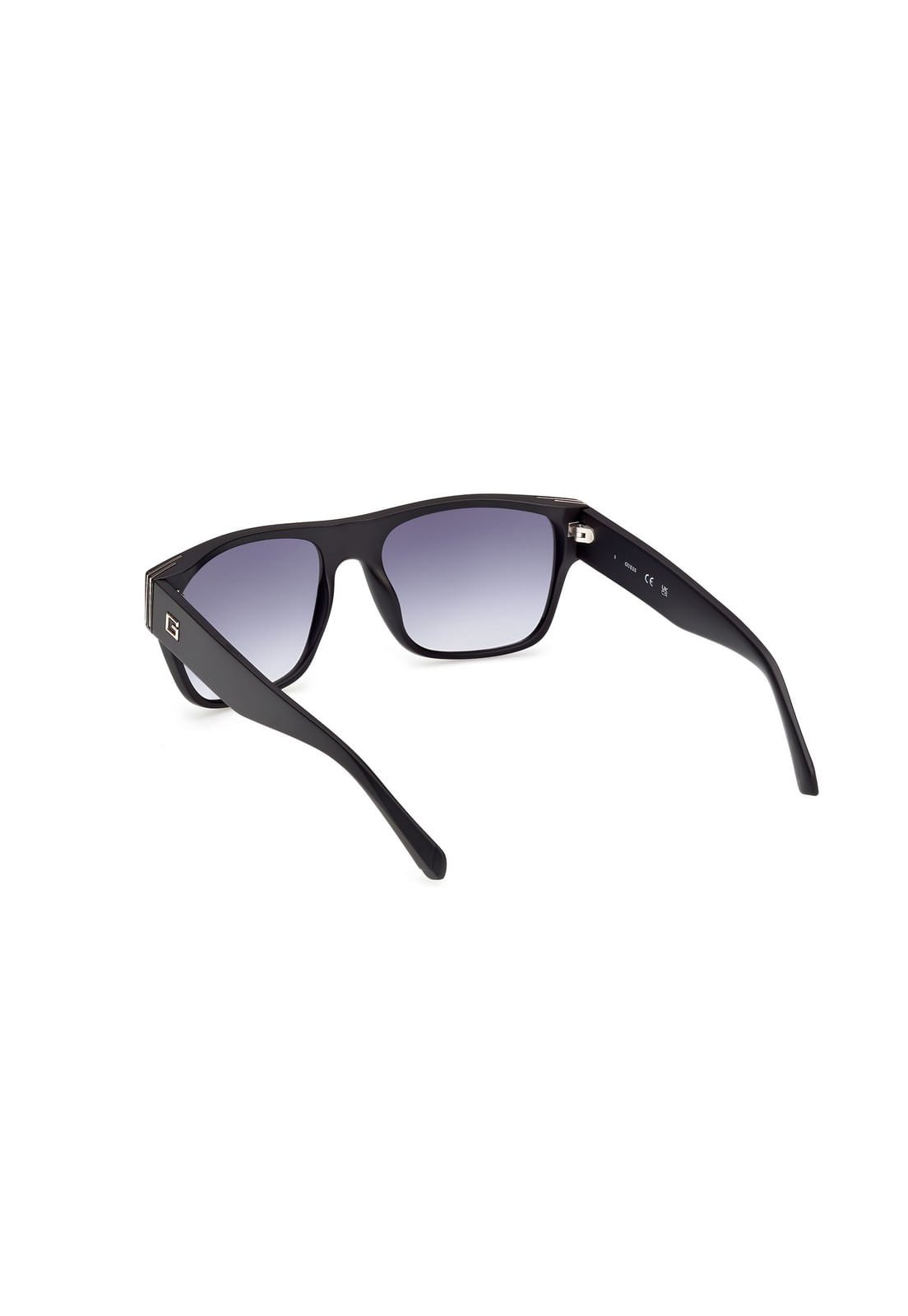 Óculos de Sol Quadrado Acetato Preto Preto 3