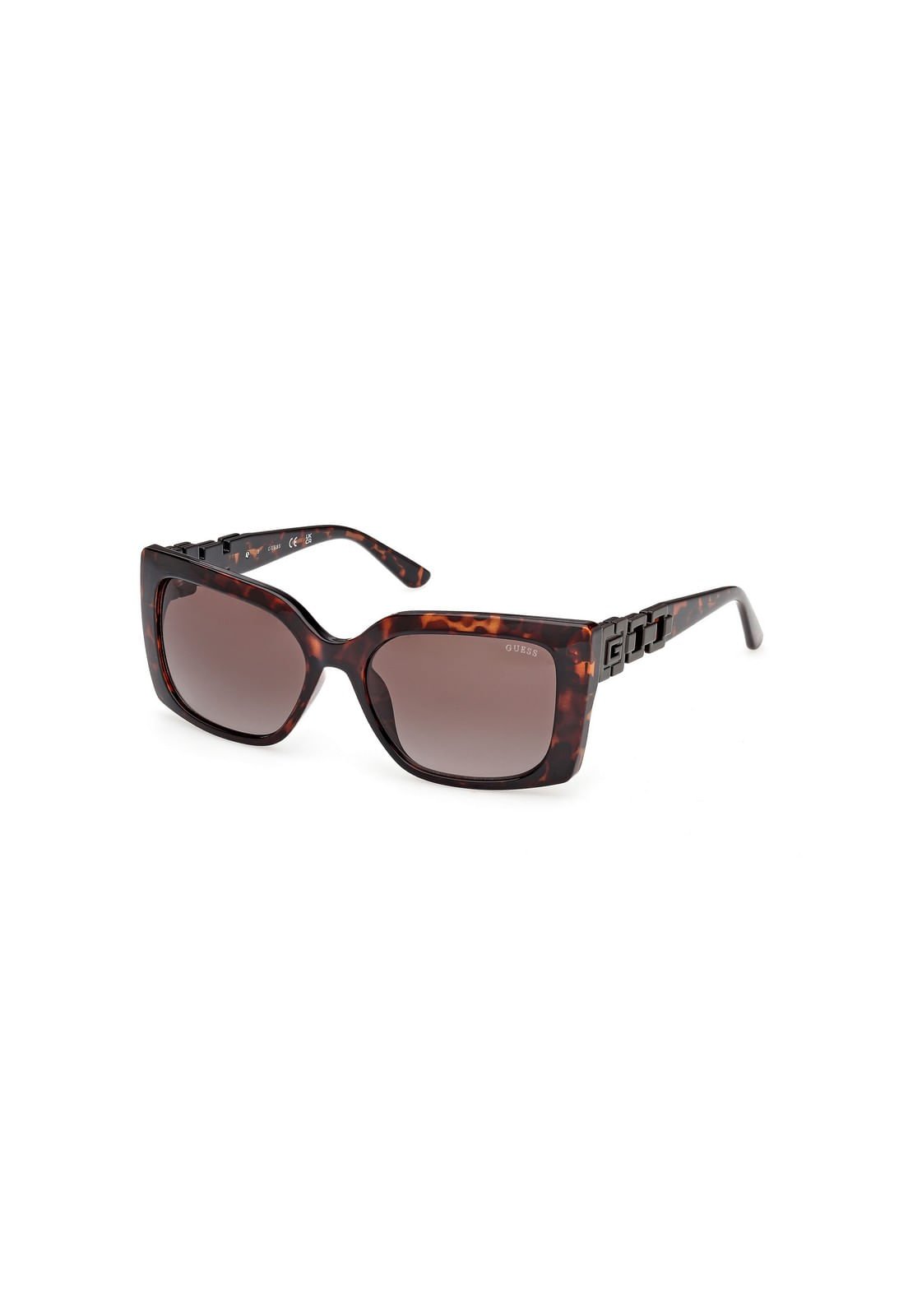 Óculos de Sol Retangular Acetato Tartaruga Marrom 2
