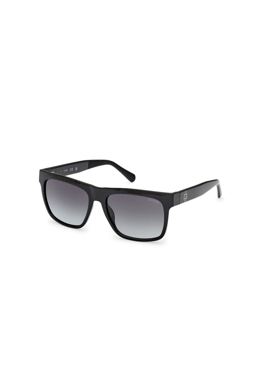 Óculos de Sol Quadrado Acetato Preto Preto 2