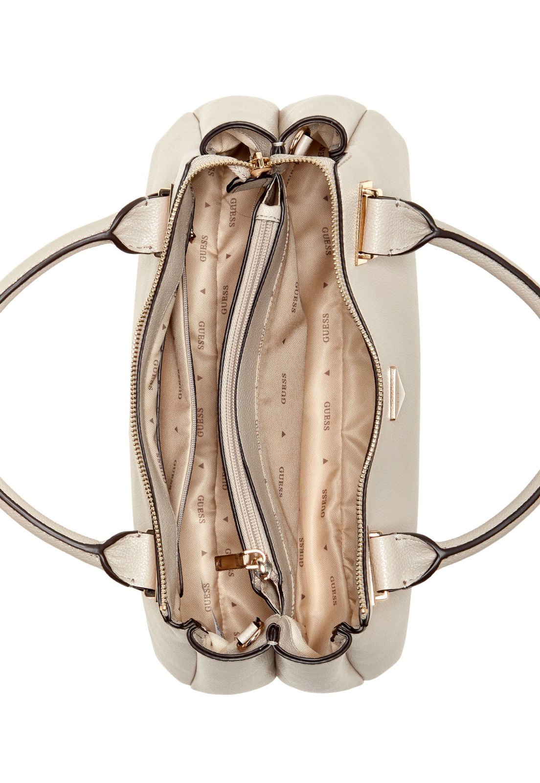 Bolsa Evie Triple Comp Satchel Bege Bege 4