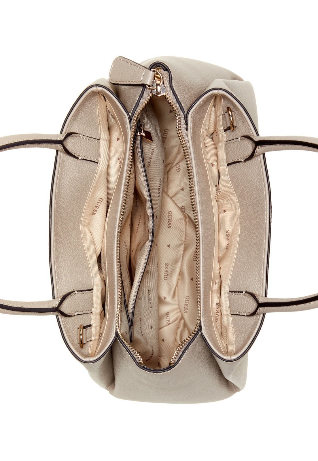 Bolsa Isola 3 Comp Satchel Bege Bege 4