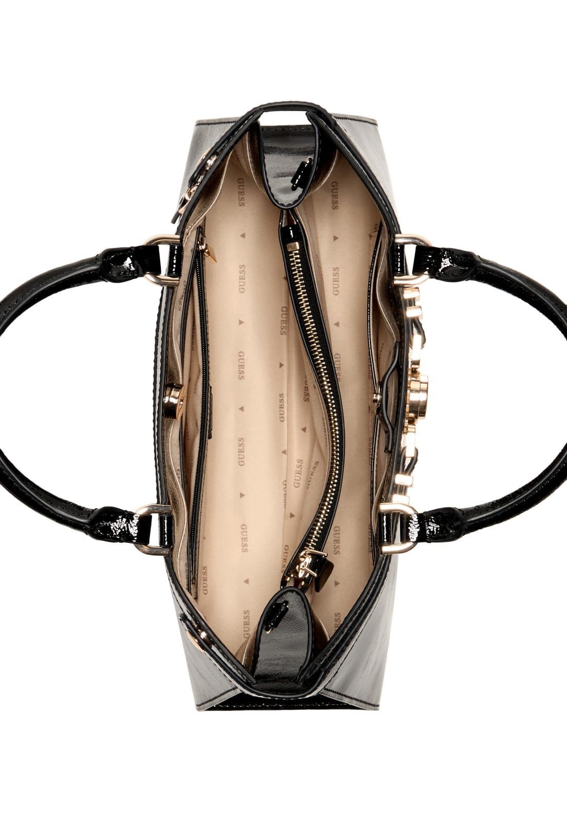 Bolsa Cirene Triple Comp Satchel Preto Preto 4