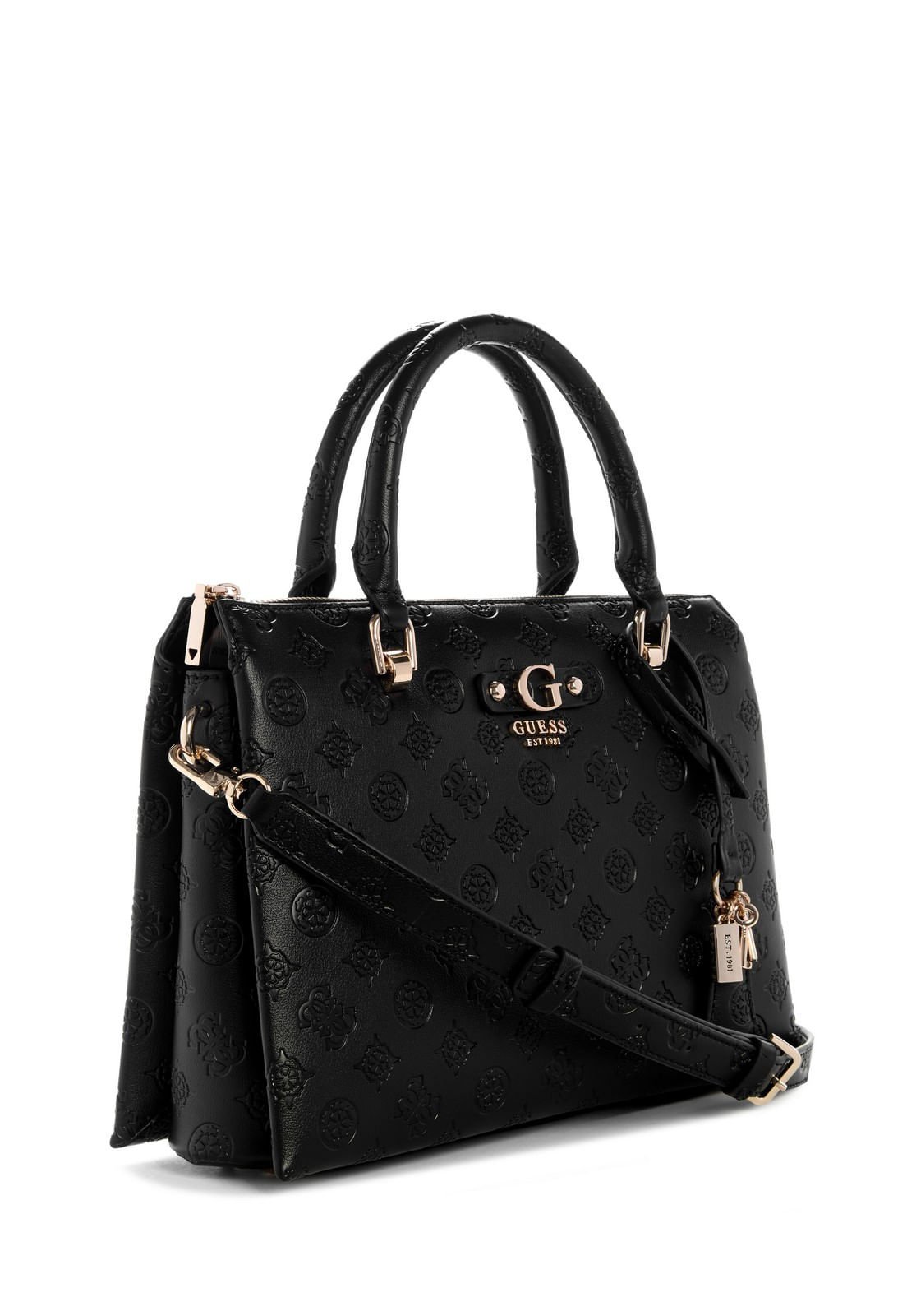 Bolsa Dita Multi Compartimentos Satchel Preto Preto 2