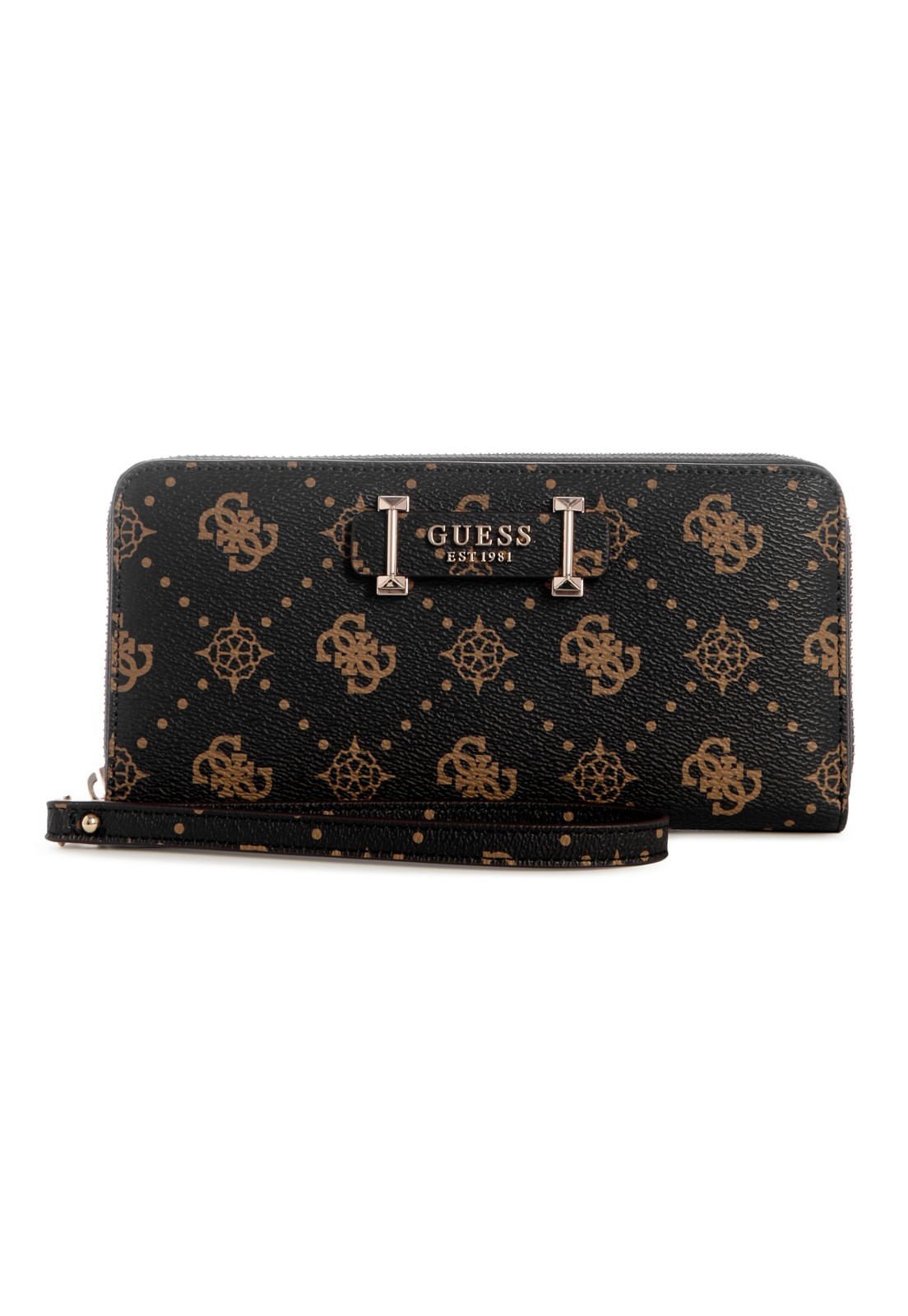 Carteira Carrie Logo Slg Lrg Zip Around Marrom