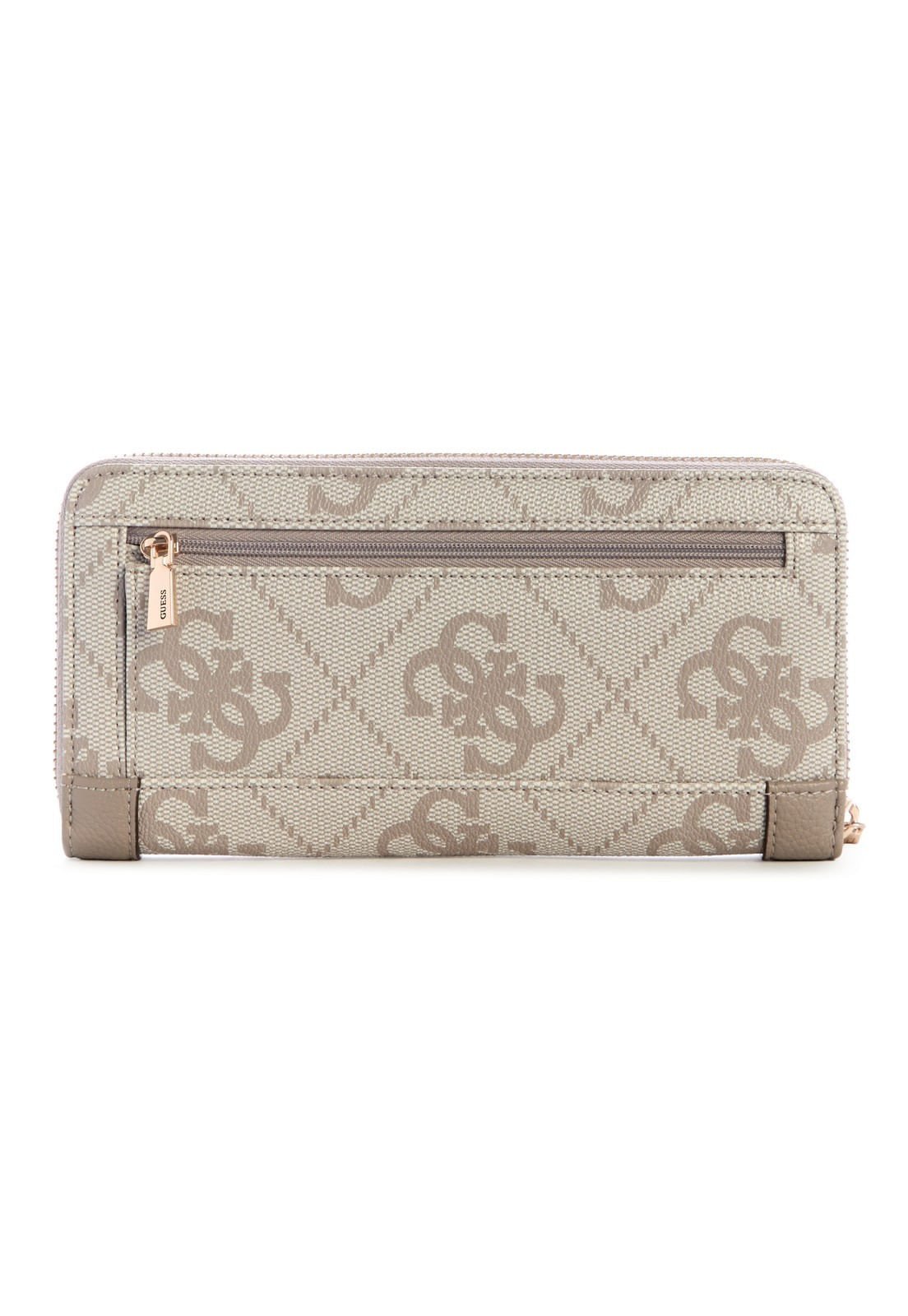 Carteira Karnilla Logo Slg Lrg Zip Arnd Nude Branco 2