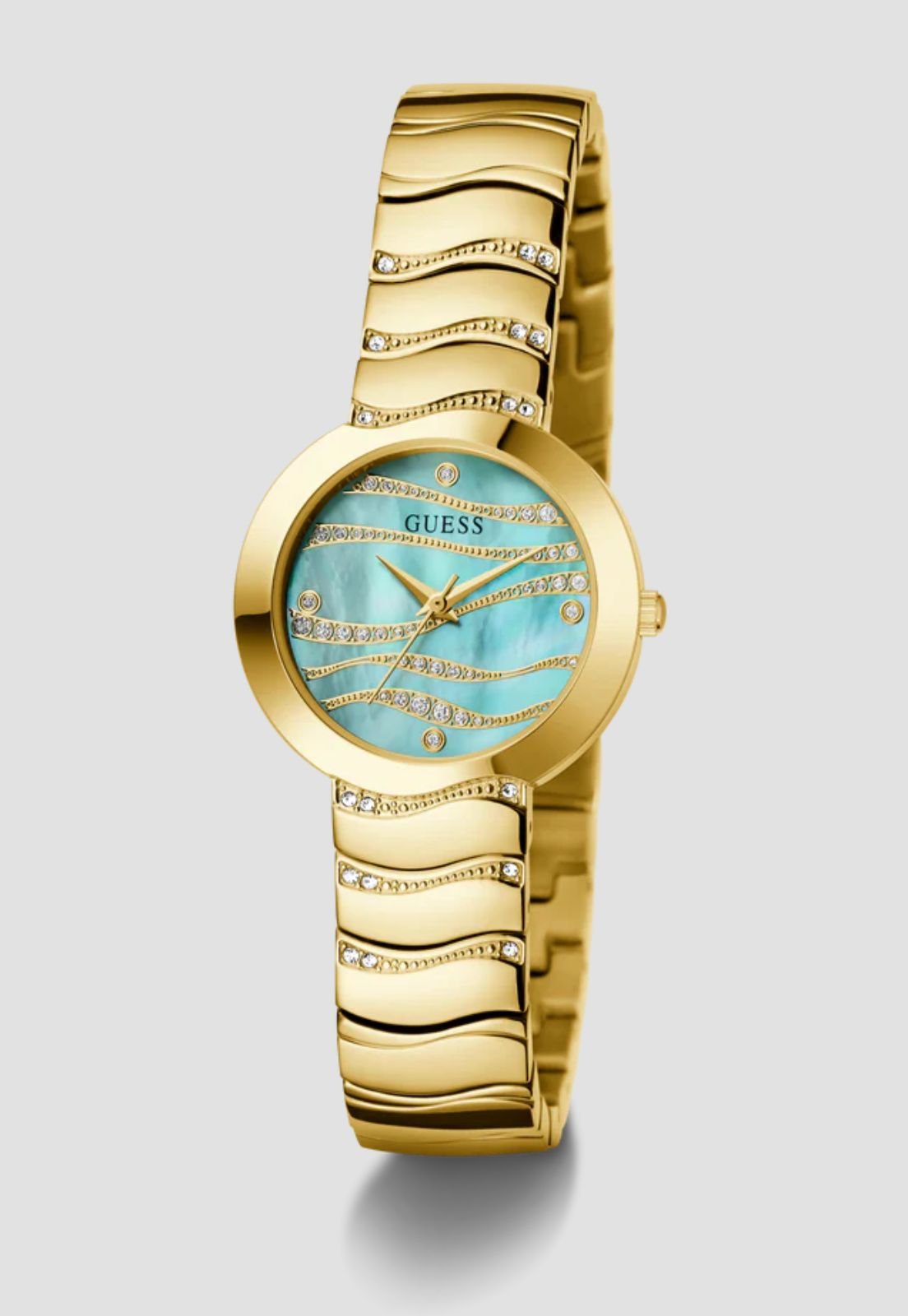 Relógio Redondo Madrepérola Dourado Dourado 3