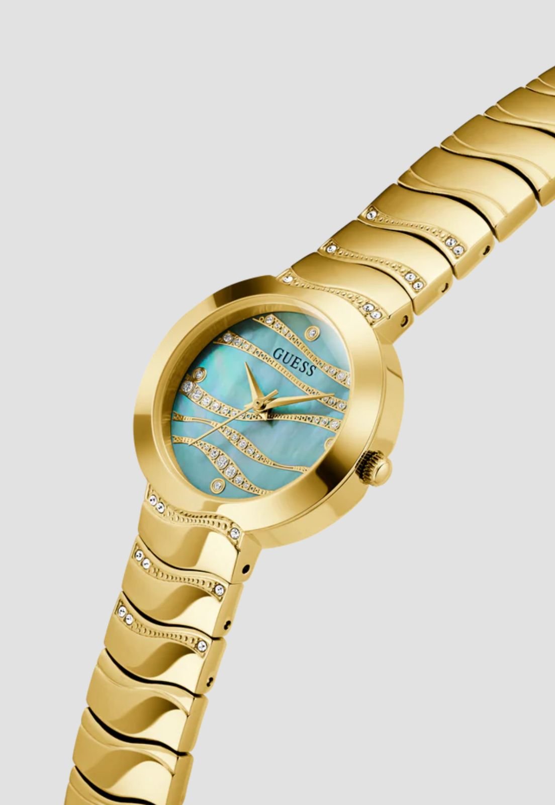 Relógio Redondo Madrepérola Dourado Dourado 5