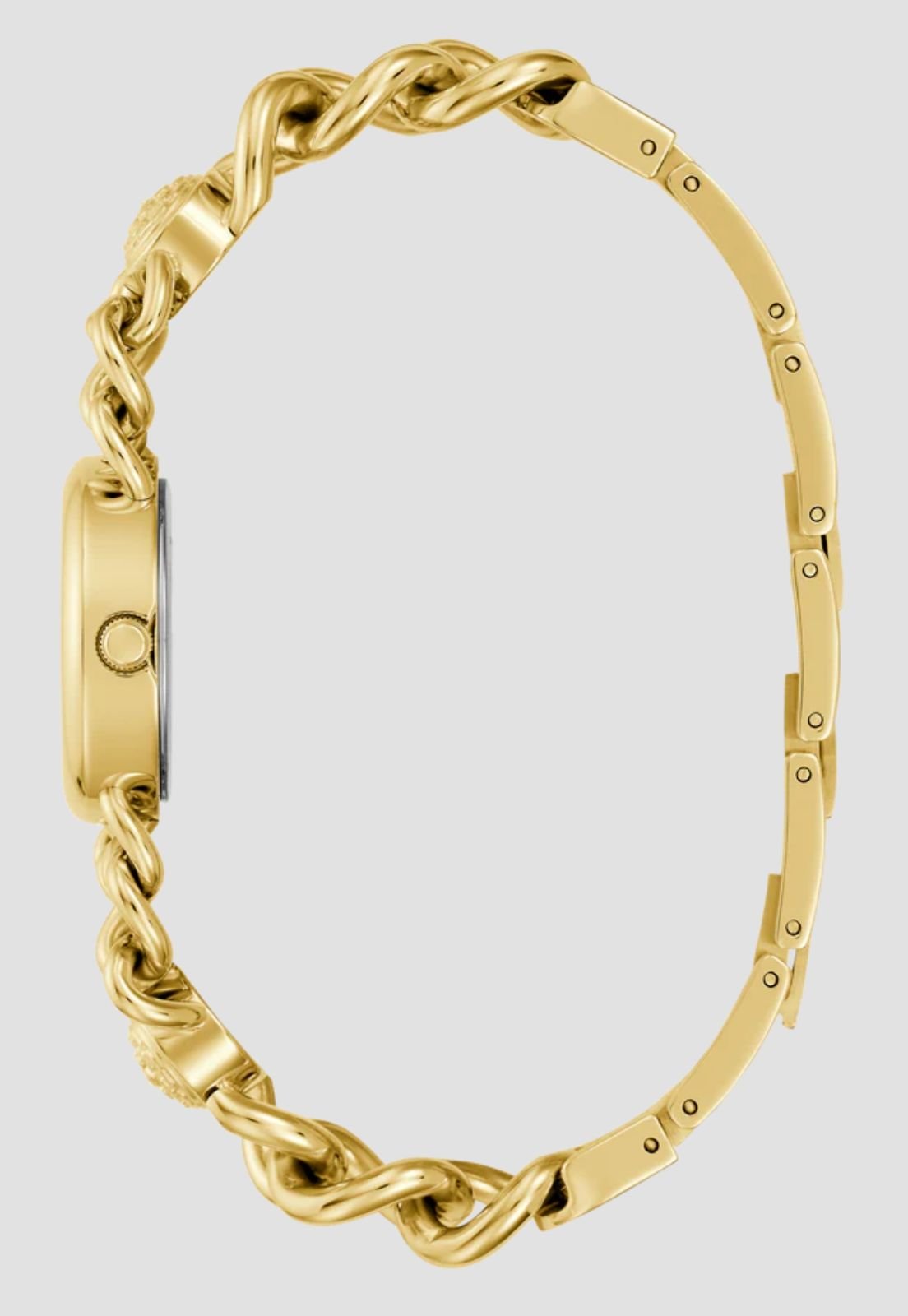 Relógio Redondo Pulseira Corrente Dourado Dourado 7
