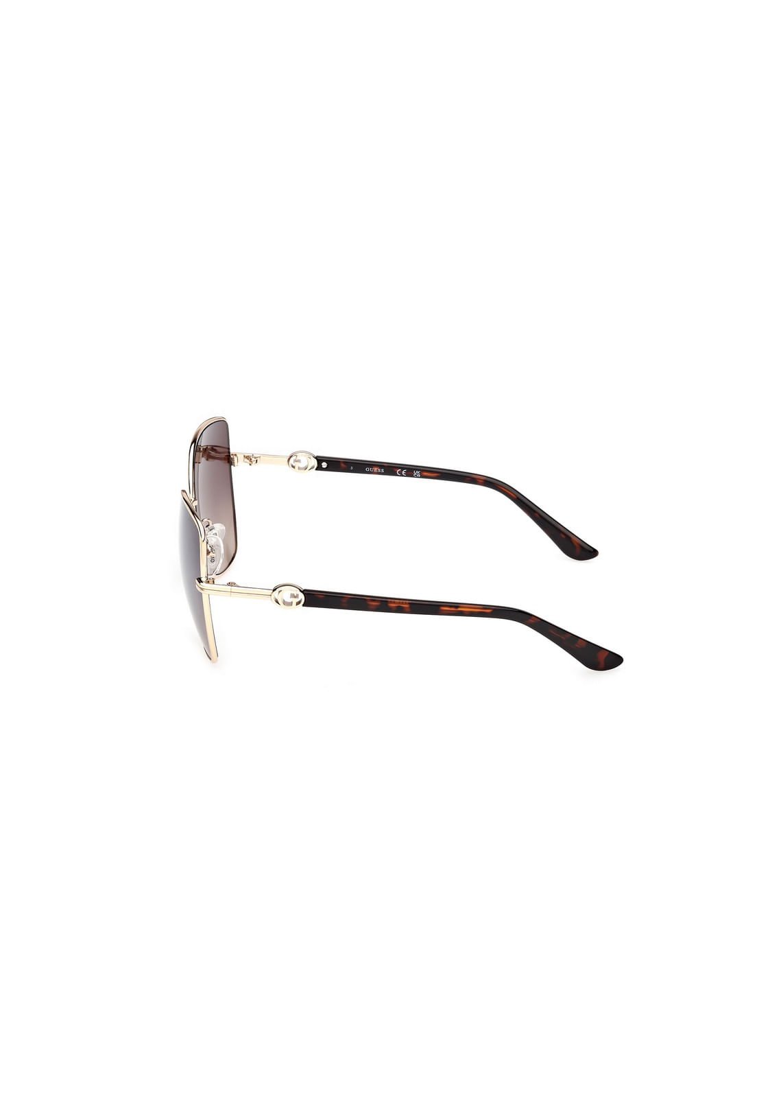 Óculos de Sol Borboleta Metal Dourado Dourado 5