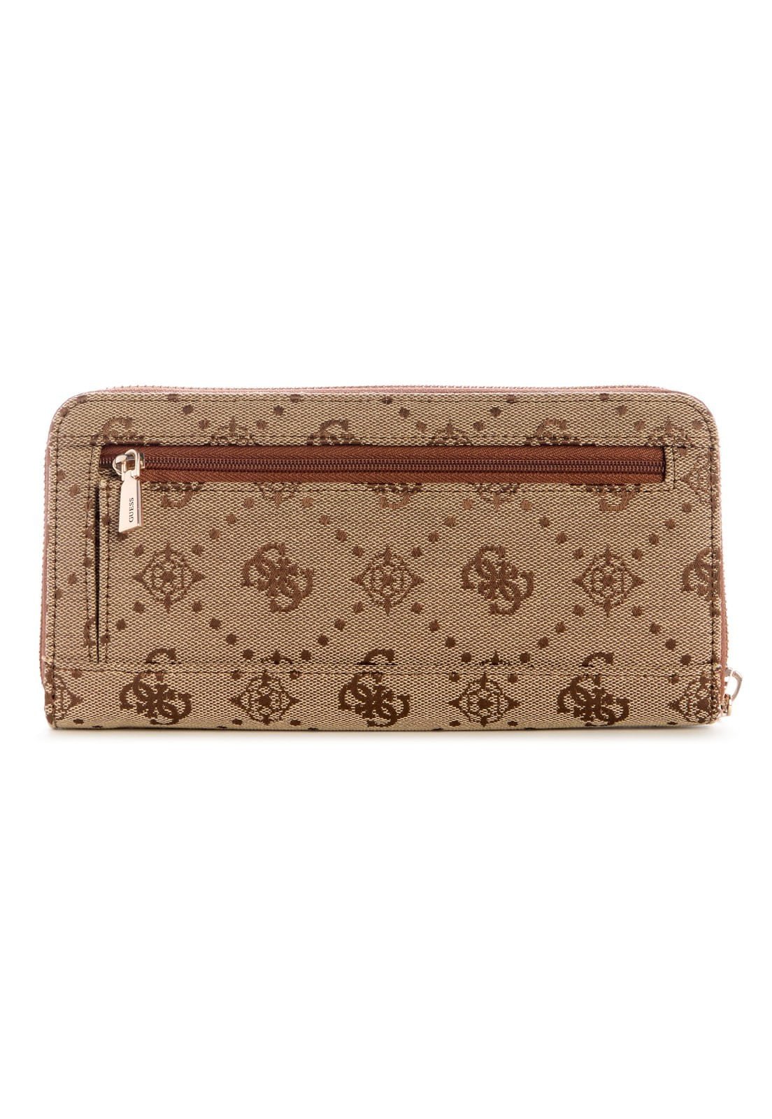 Carteira Melinda Logo Slg Lrg Zip Arnd Bege Bege 2