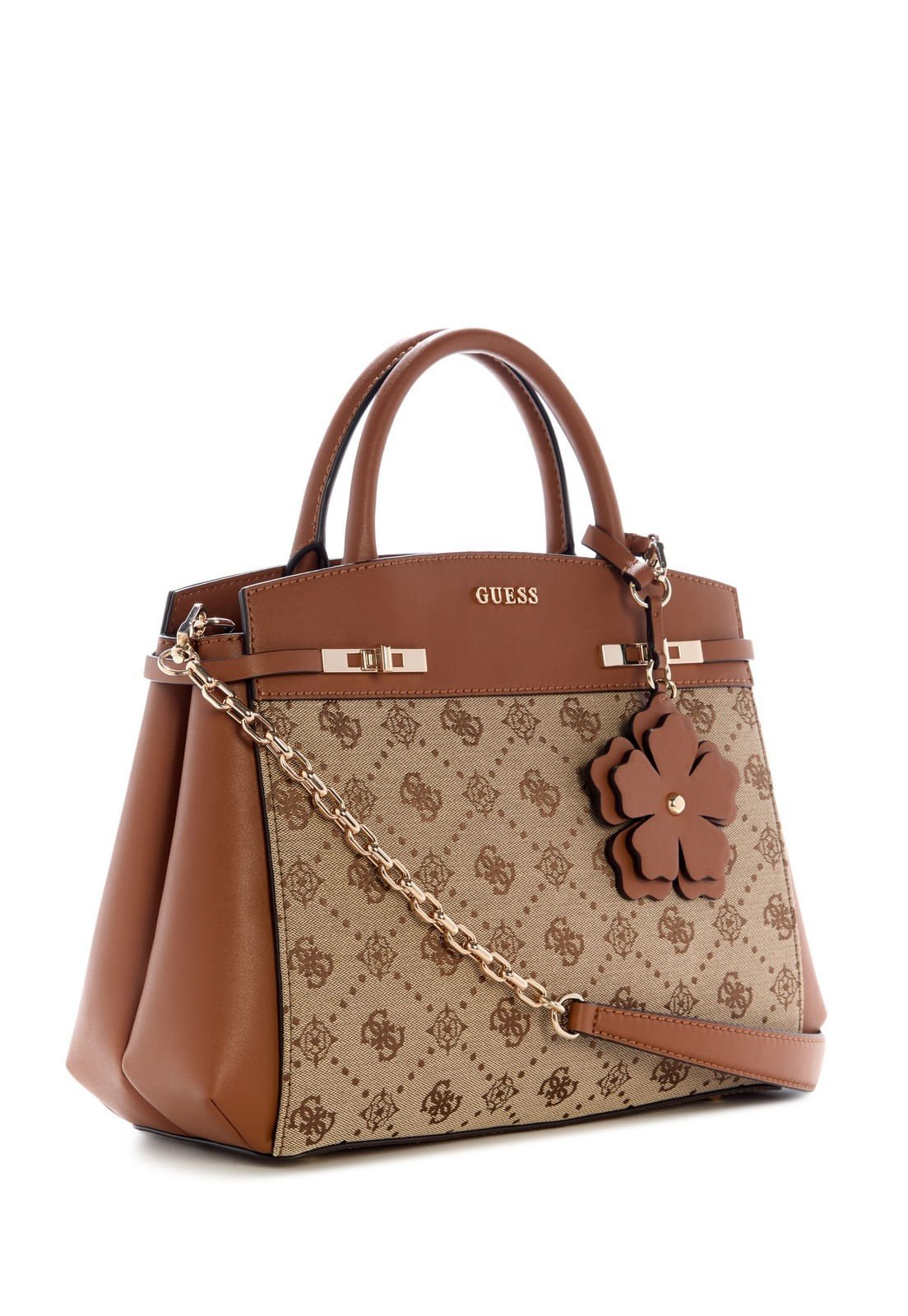 Bolsa Melinda Logo Tri Comp Satchel Bege Bege 2