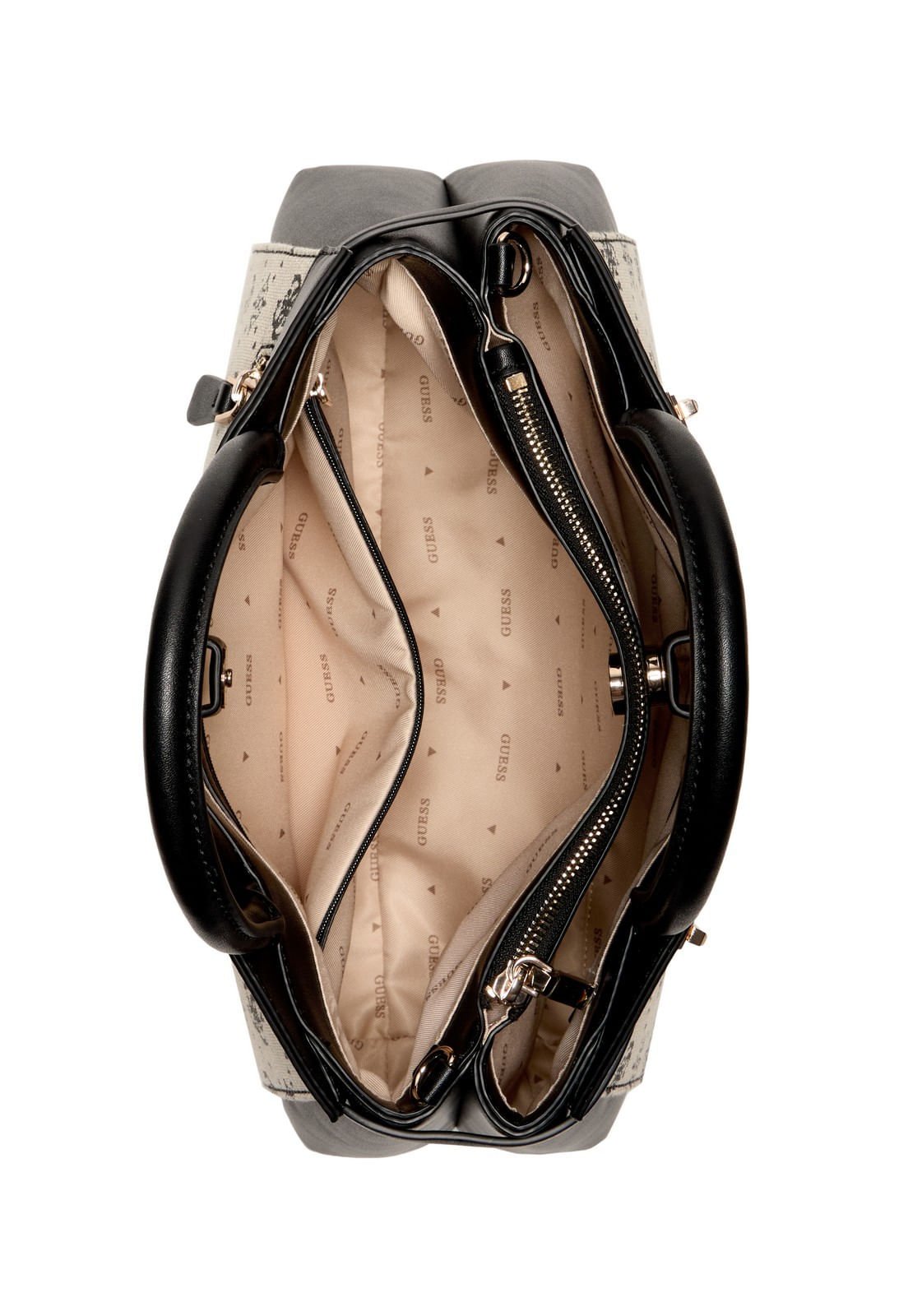 Bolsa Melinda Logo Tri Comp Satchel Preto Preto 4