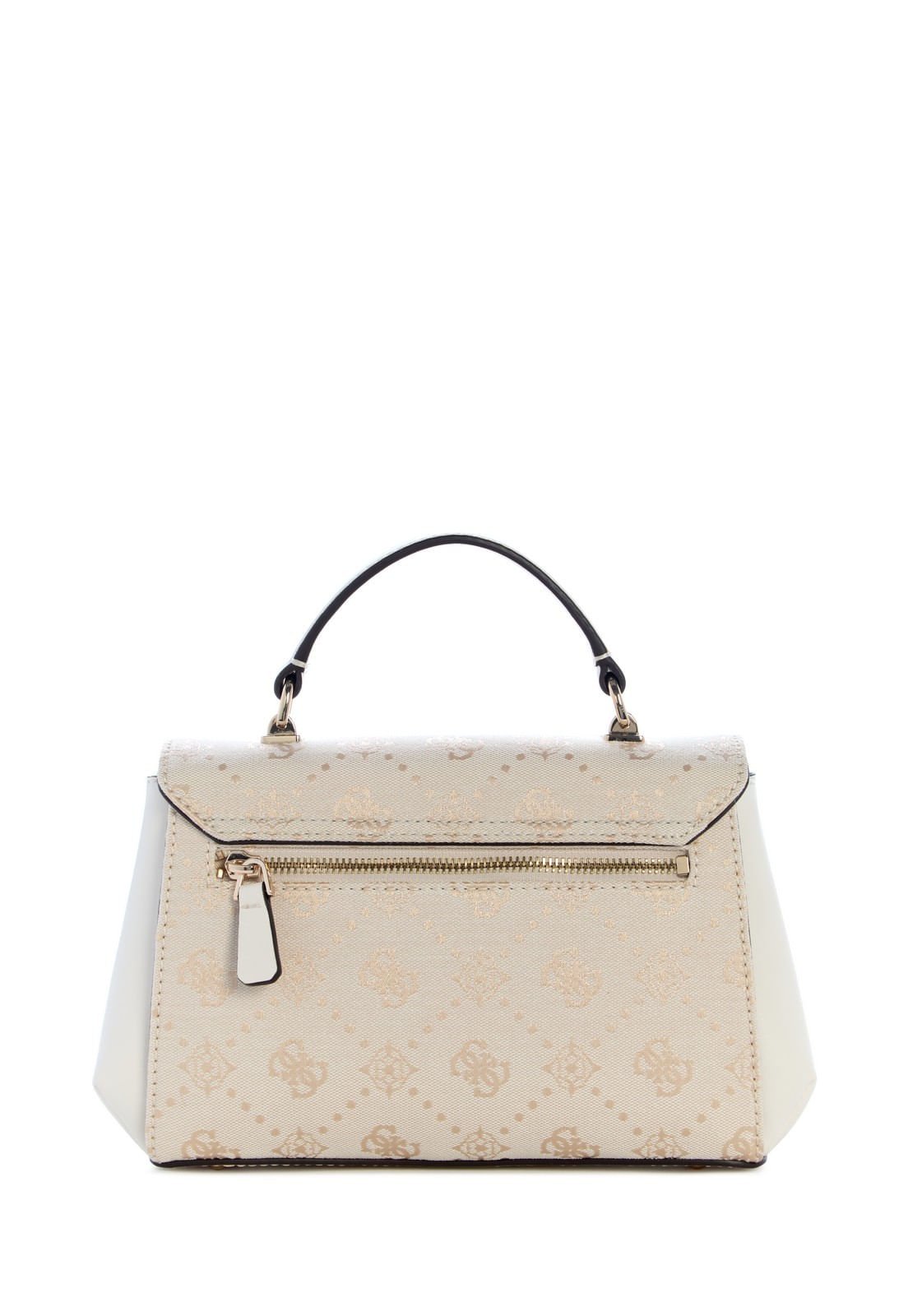 Bolsa Melinda Logo Top Handle Flap Off White Off White 3