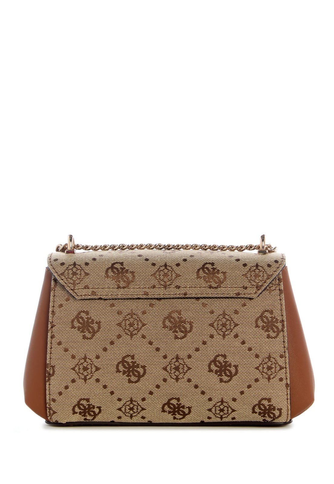 Bolsa Mini Melinda Logo Transversal Flap Bege Bege 3