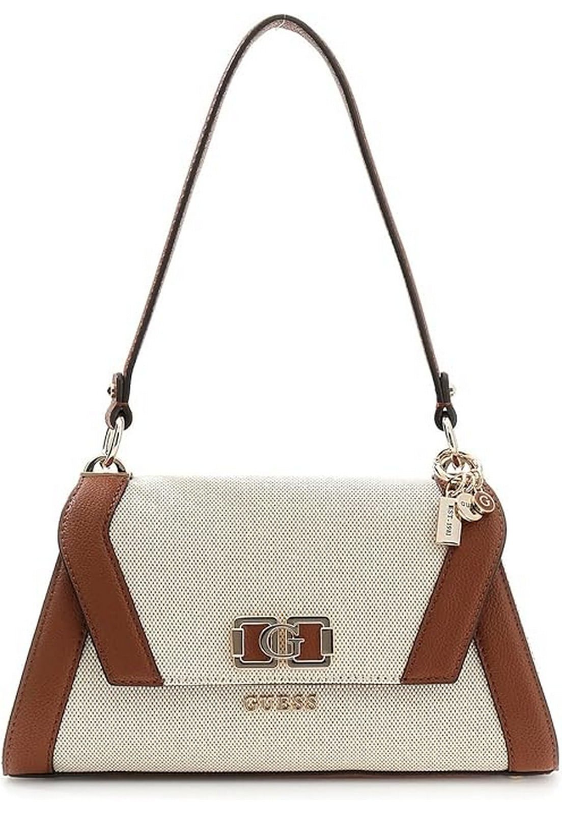 Bolsa Karnilla Flap Shoulder Bag Off White