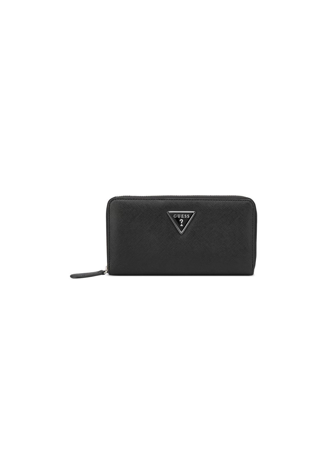 Carteira Viviette Slg Medium Zip Around Preto Preto 1