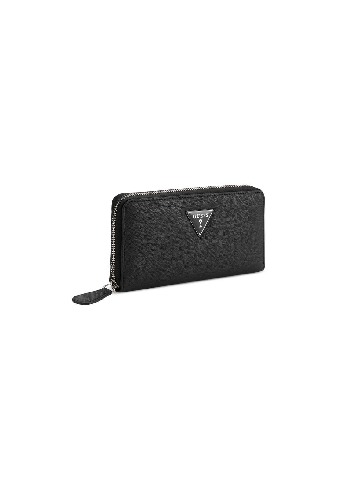 Carteira Viviette Slg Medium Zip Around Preto Preto 2